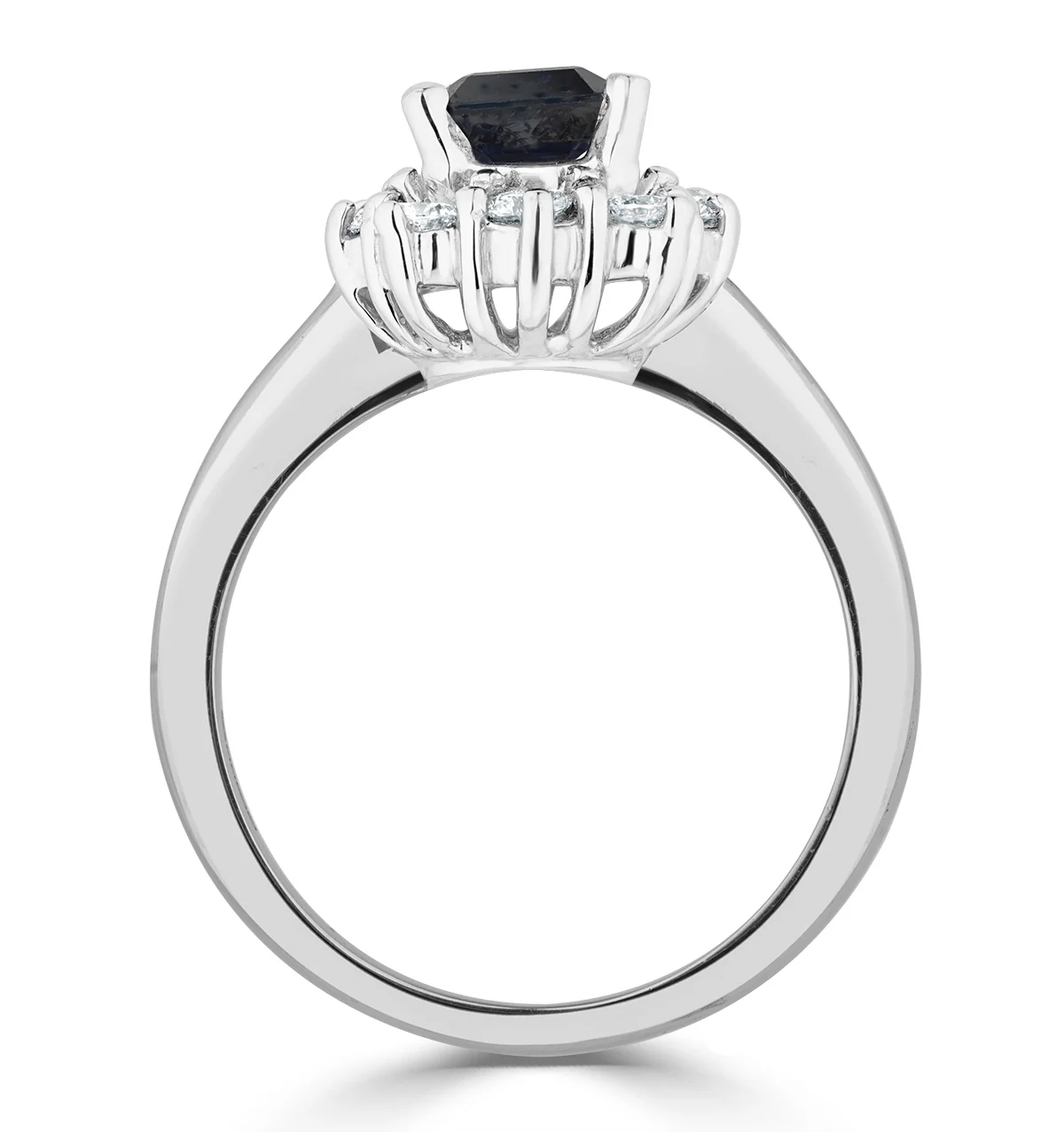 Sapphire 1.15ct And Diamond 0.50ct 18K White Gold Ring - Image 3