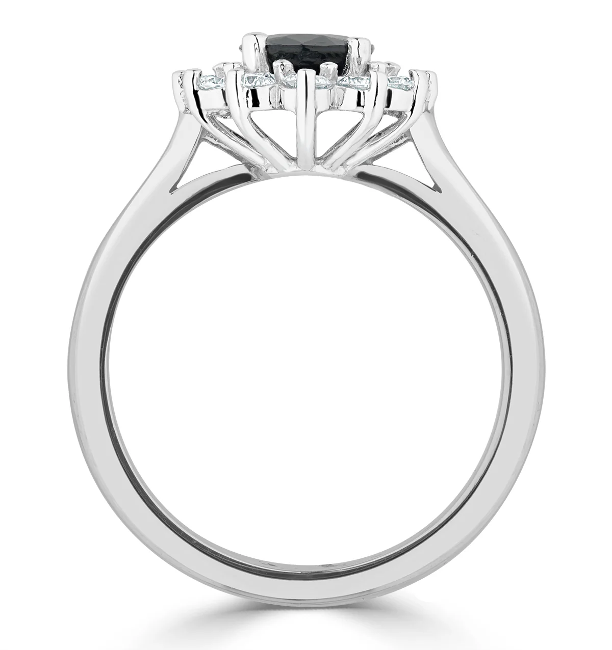 Sapphire 1.55ct And Diamond 0.50ct 18K White Gold Ring - Image 3