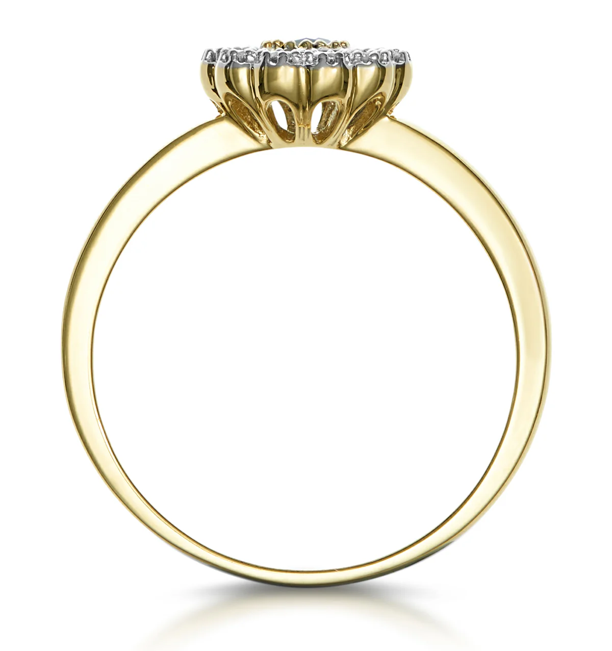 Sapphire and Diamond Halo Ring in 18K Gold - Asteria Collection - Image 3