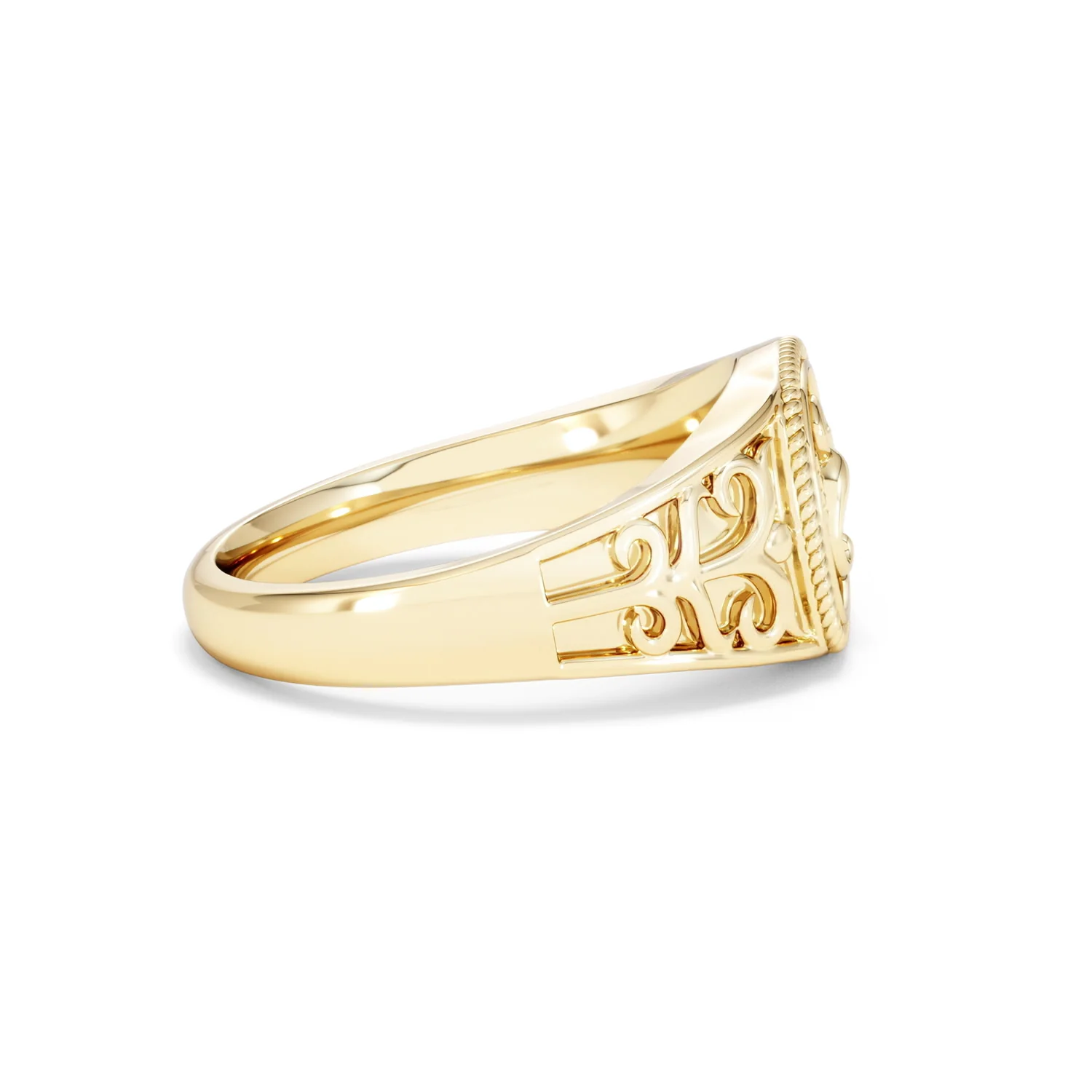 Scorpio Zodiac 0.01ct Lab Diamond Signet Ring in 18K Gold Vermeil - Image 26
