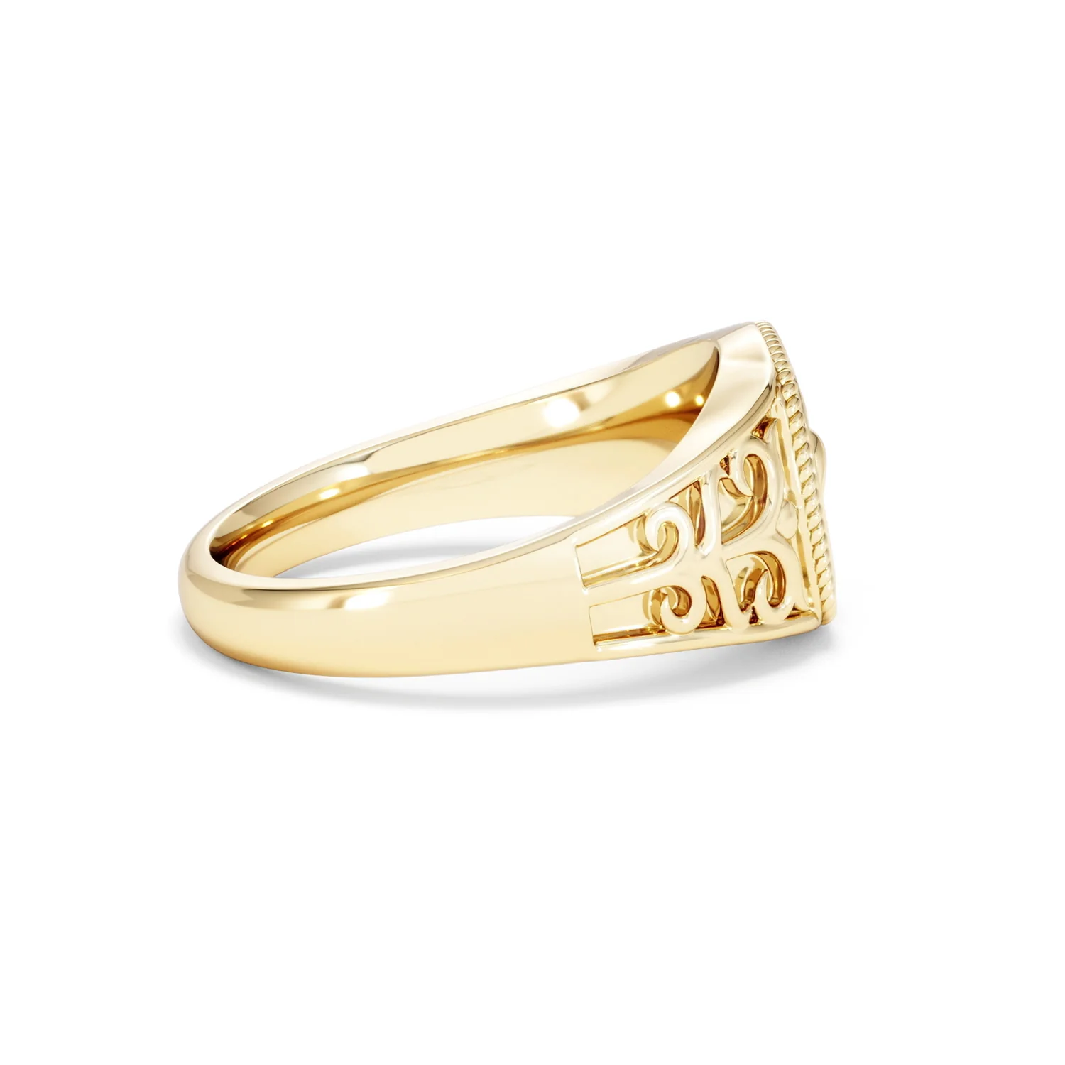 Scorpio Zodiac 0.01ct Lab Diamond Signet Ring in 18K Gold Vermeil - Image 28