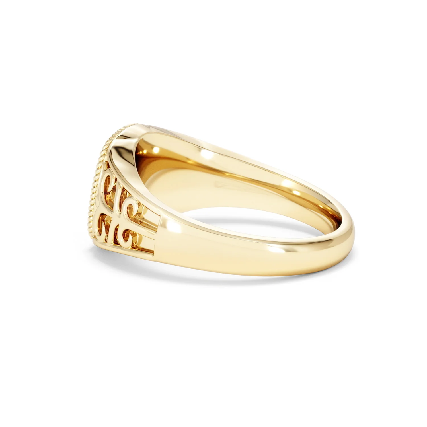 Scorpio Zodiac 0.01ct Lab Diamond Signet Ring in 18K Gold Vermeil - Image 62