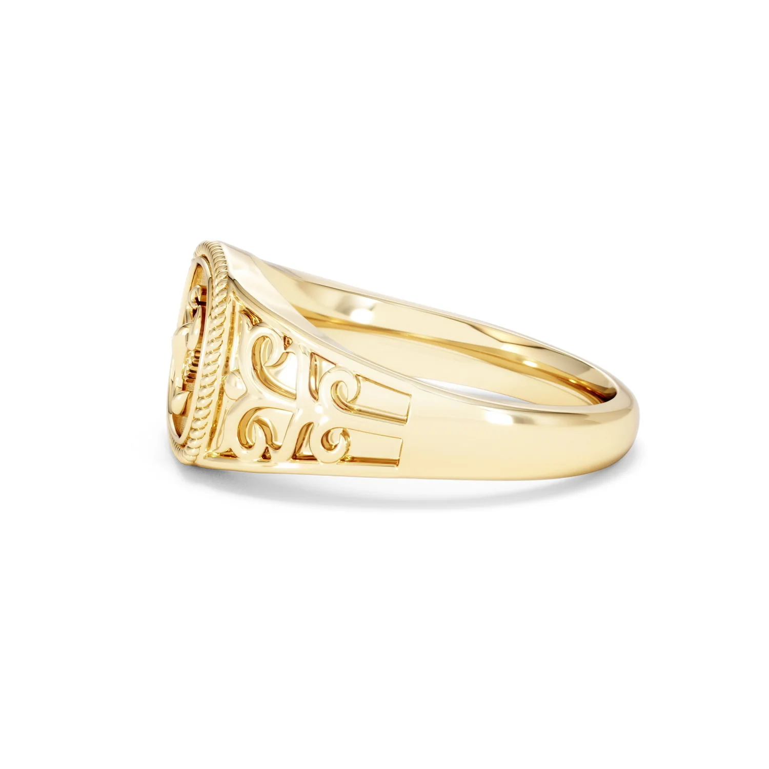 Scorpio Zodiac 0.01ct Lab Diamond Signet Ring in 18K Gold Vermeil - Image 69