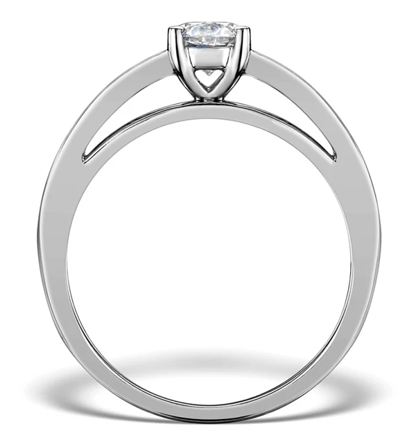 Sidestone Engagement Ring Eleri 0.90ct VS2 Princess Diamond 18KW Gold - Image 2