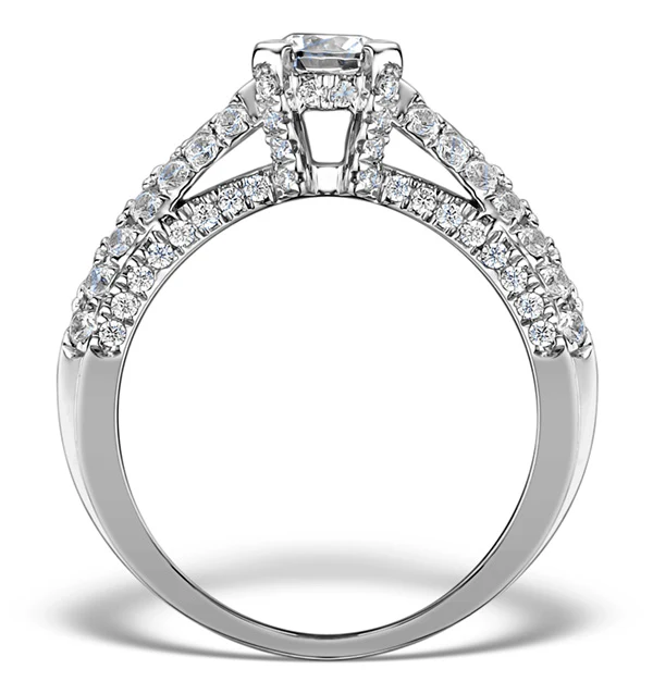 Sidestone Lab Diamond Ring Nova 1.20ct G/Vs1 Pave Platinum - Image 2