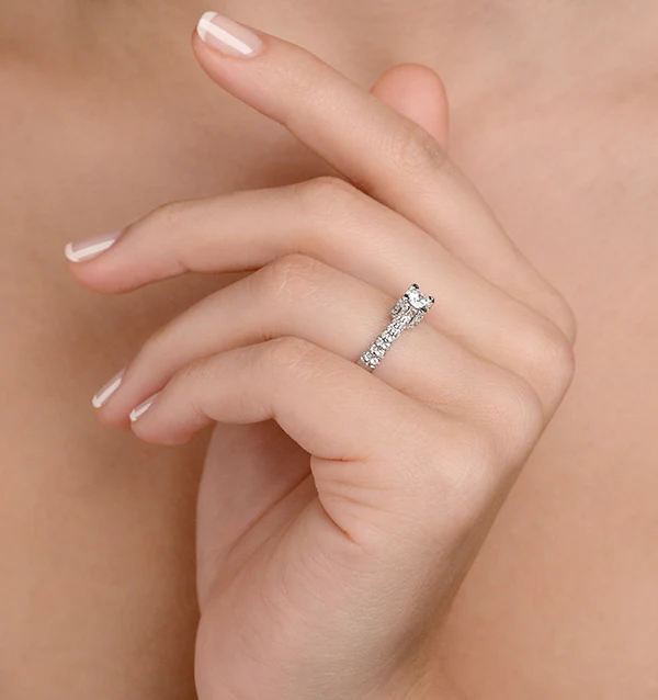Sidestone Lab Diamond Ring Nova 1.20ct G/Vs1 Pave Platinum - Image 3