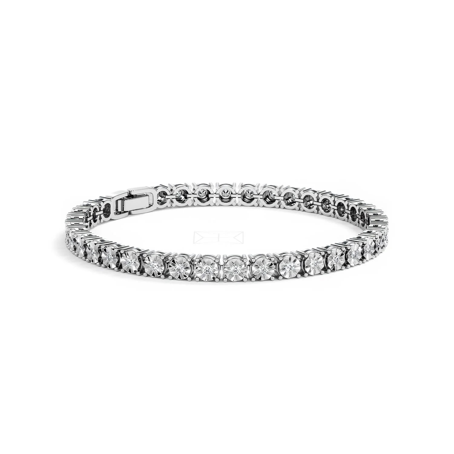 Brilliance Lab Silver Diamond Set 1.00ct Tennis Bracelet - Image 19