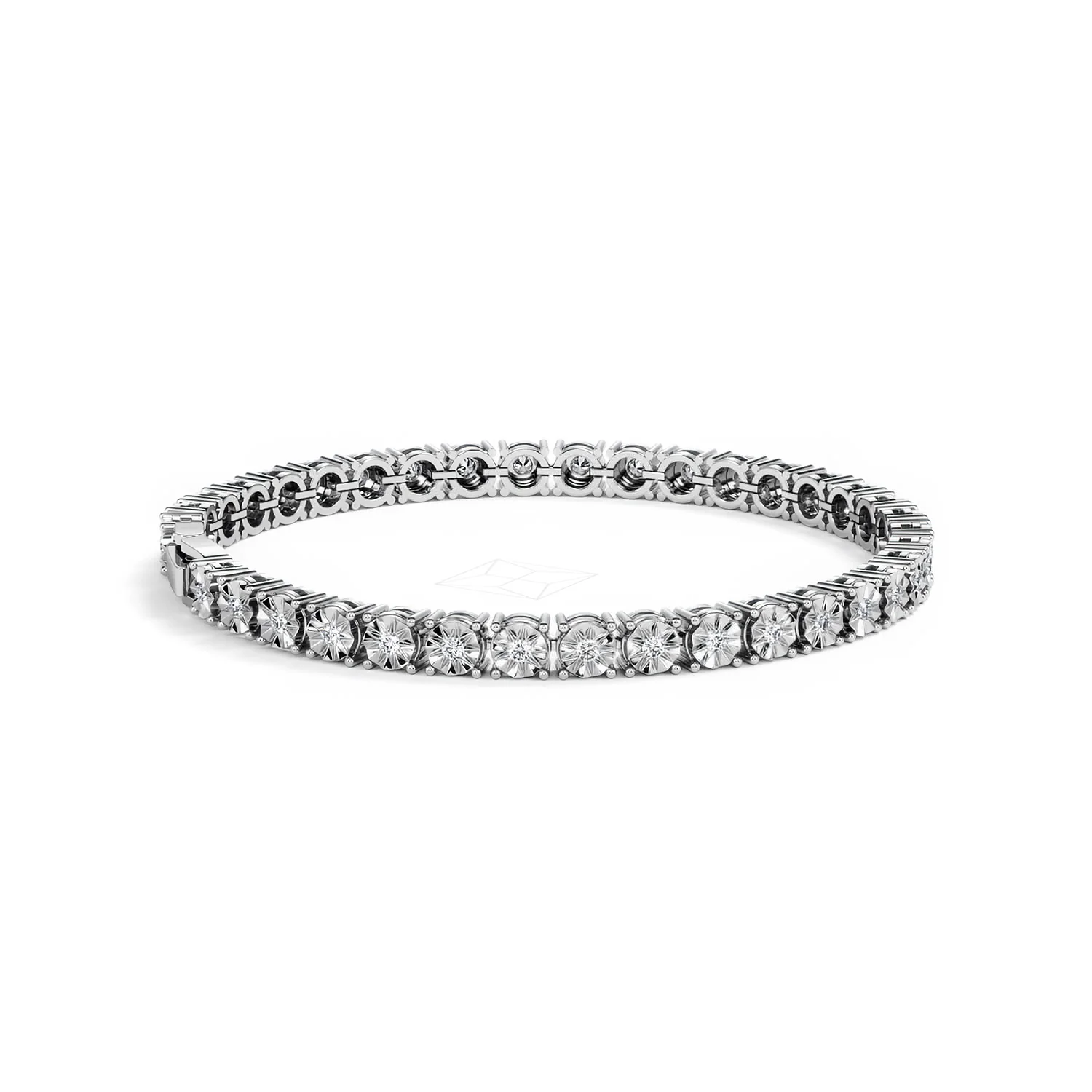 Brilliance Lab Silver Diamond Set 1.00ct Tennis Bracelet - Image 32