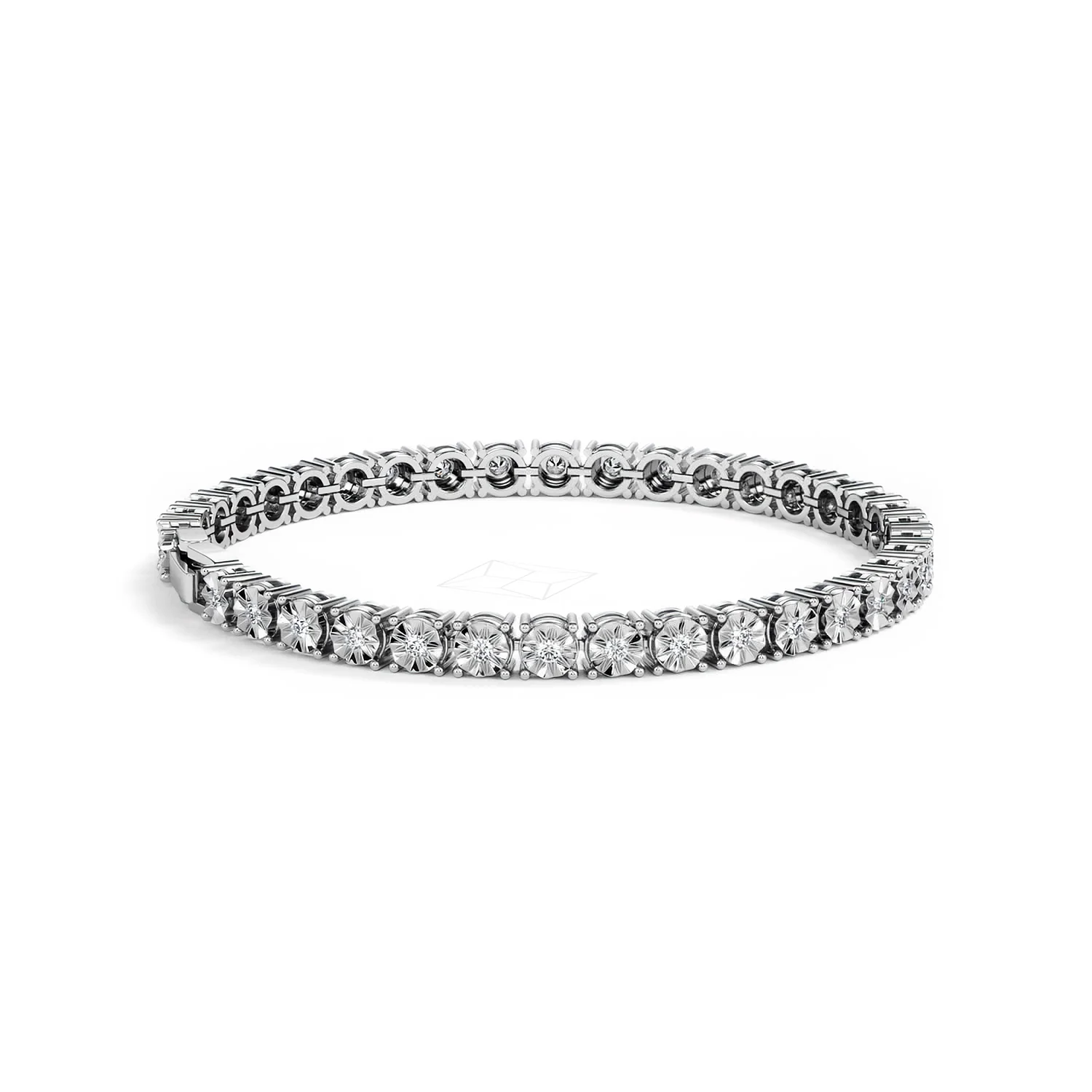 Brilliance Lab Silver Diamond Set 1.00ct Tennis Bracelet - Image 33