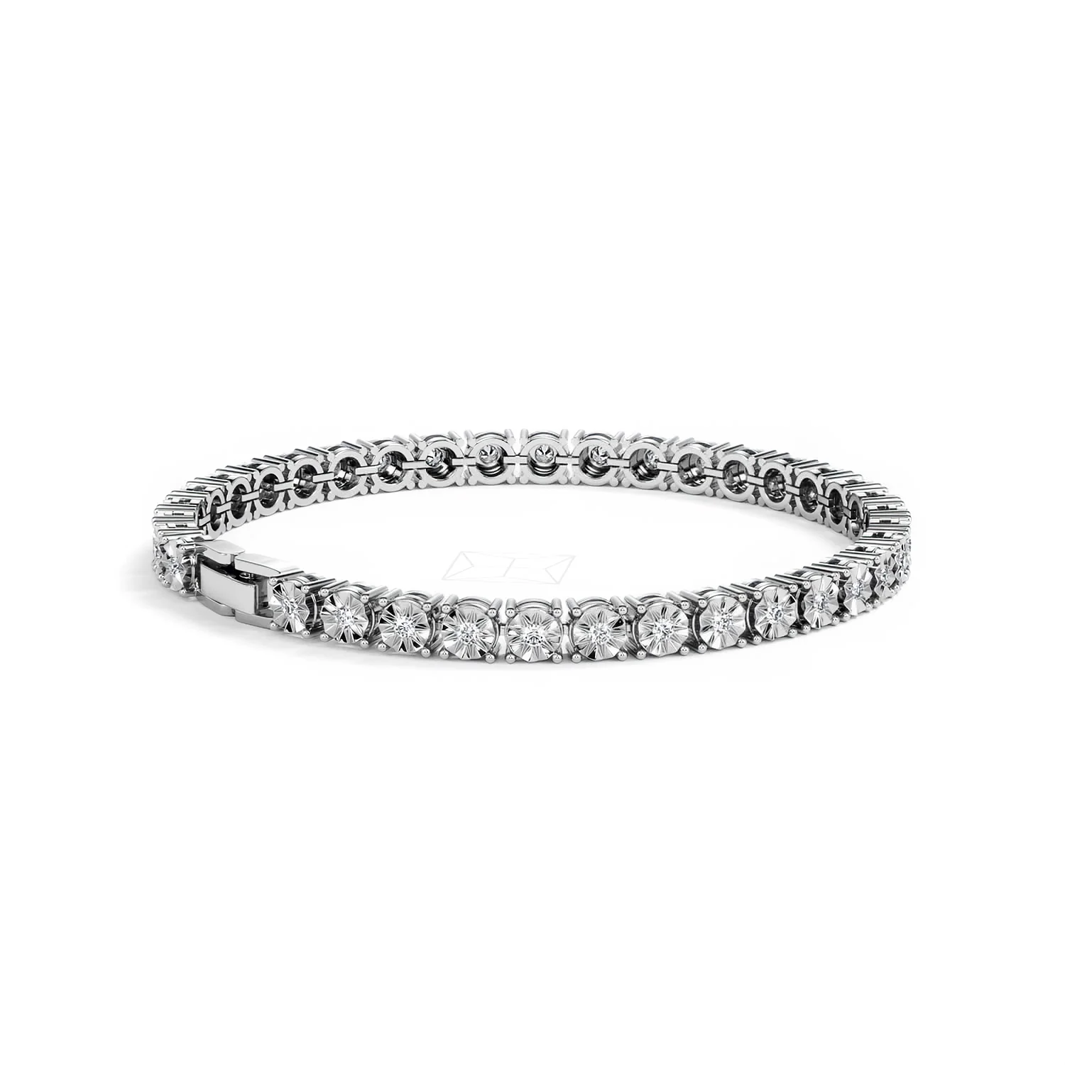 Brilliance Lab Silver Diamond Set 1.00ct Tennis Bracelet - Image 37