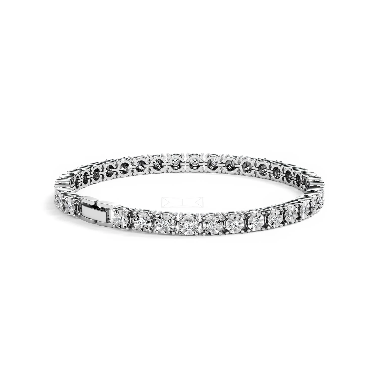 Brilliance Lab Silver Diamond Set 1.00ct Tennis Bracelet - Image 39