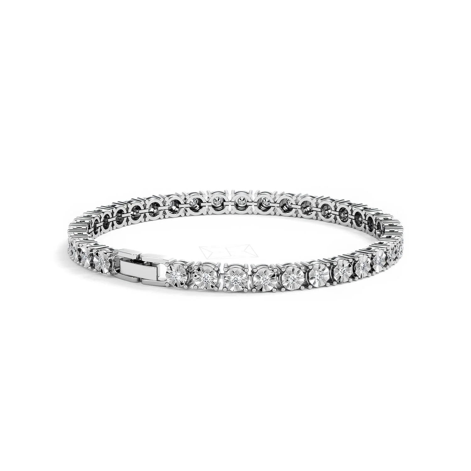 Brilliance Lab Silver Diamond Set 1.00ct Tennis Bracelet - Image 41