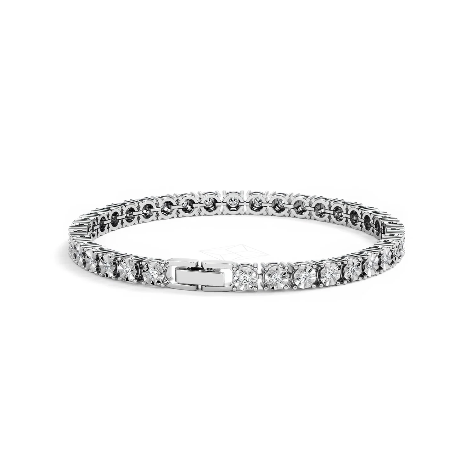 Brilliance Lab Silver Diamond Set 1.00ct Tennis Bracelet - Image 46