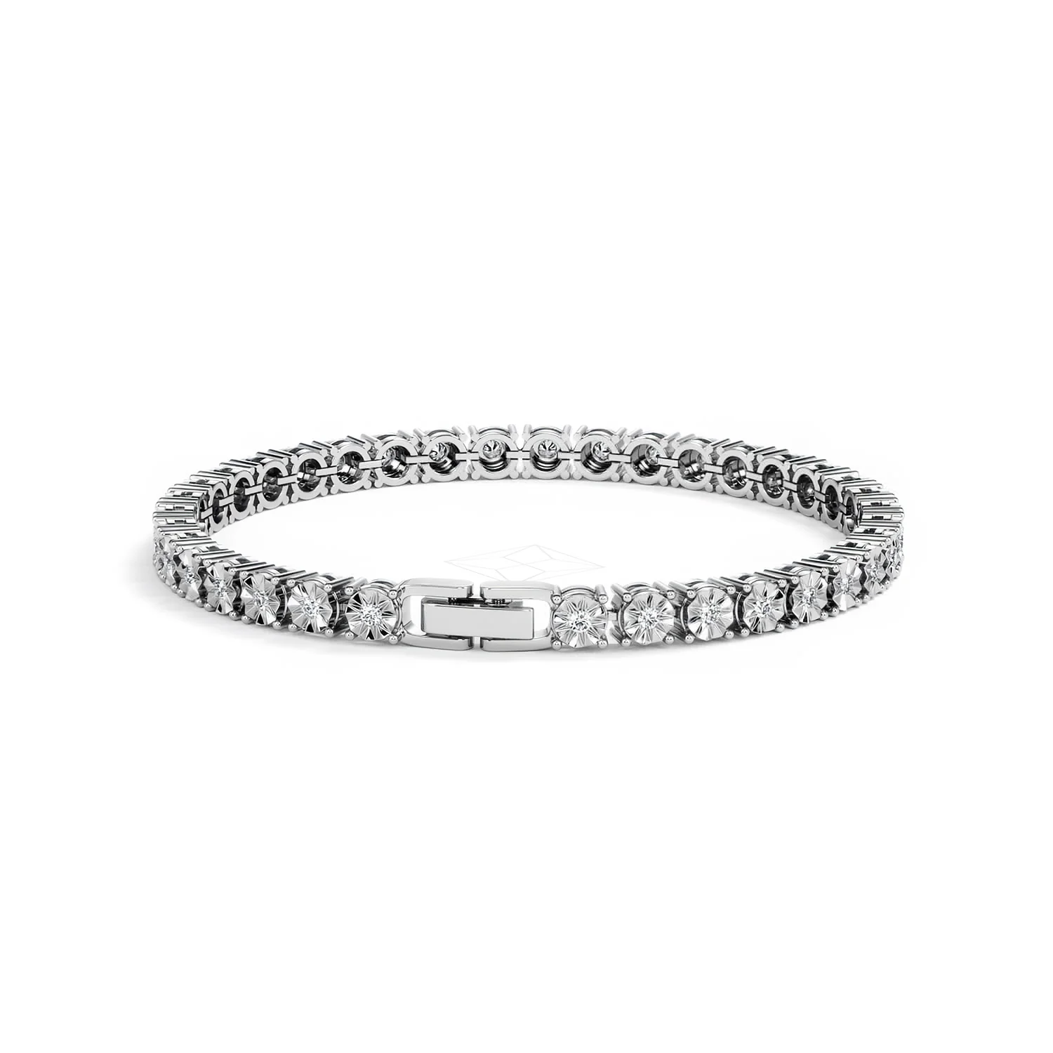 Brilliance Lab Silver Diamond Set 1.00ct Tennis Bracelet - Image 47