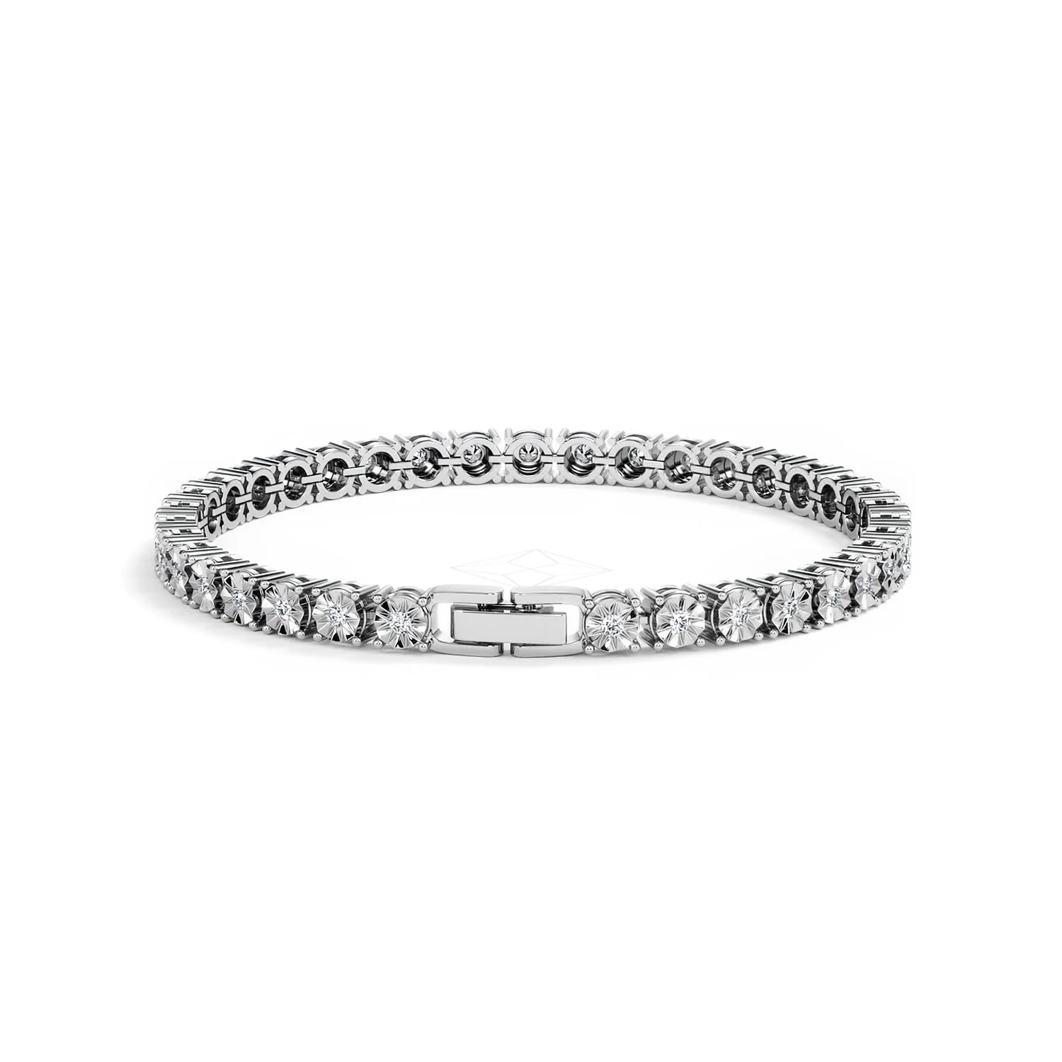 Brilliance Lab Silver Diamond Set 1.00ct Tennis Bracelet - Image 48