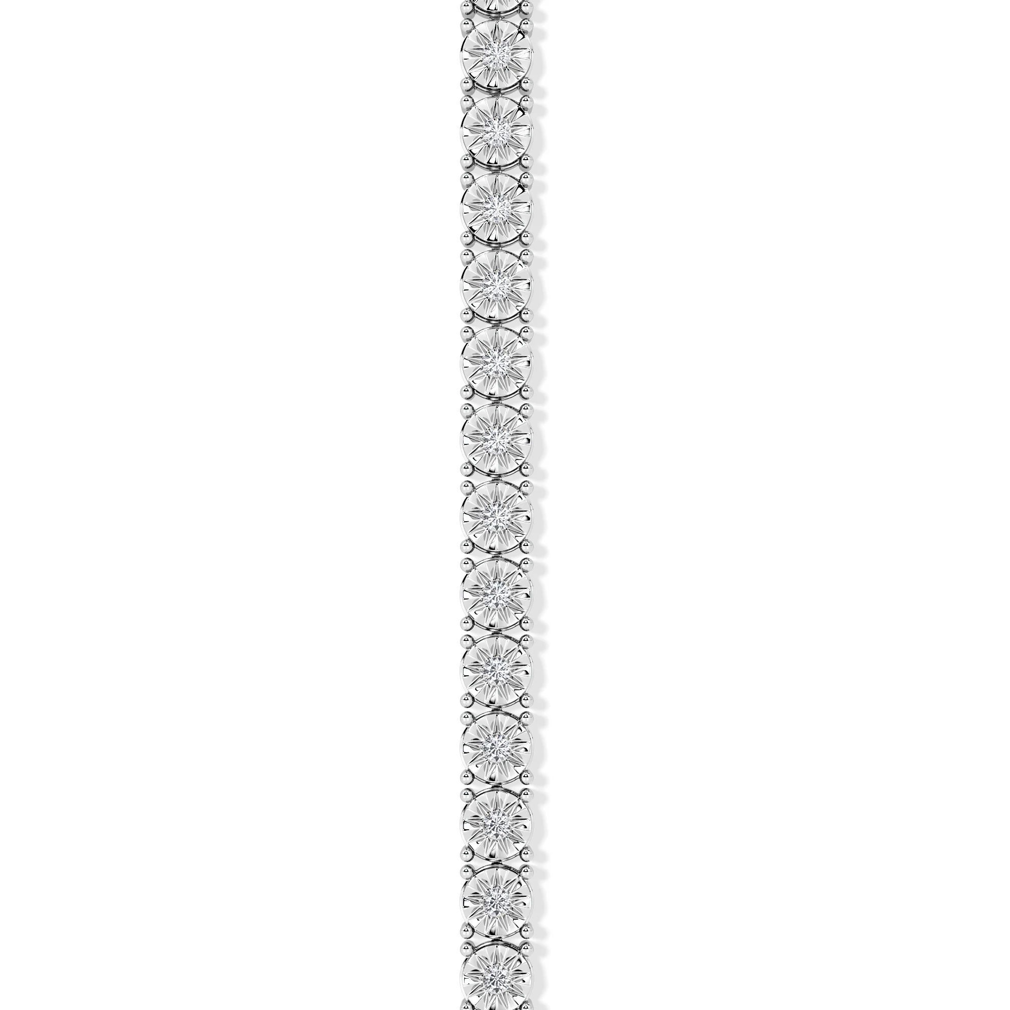 Brilliance Lab Silver Diamond Set 1.00ct Tennis Bracelet - Image 5