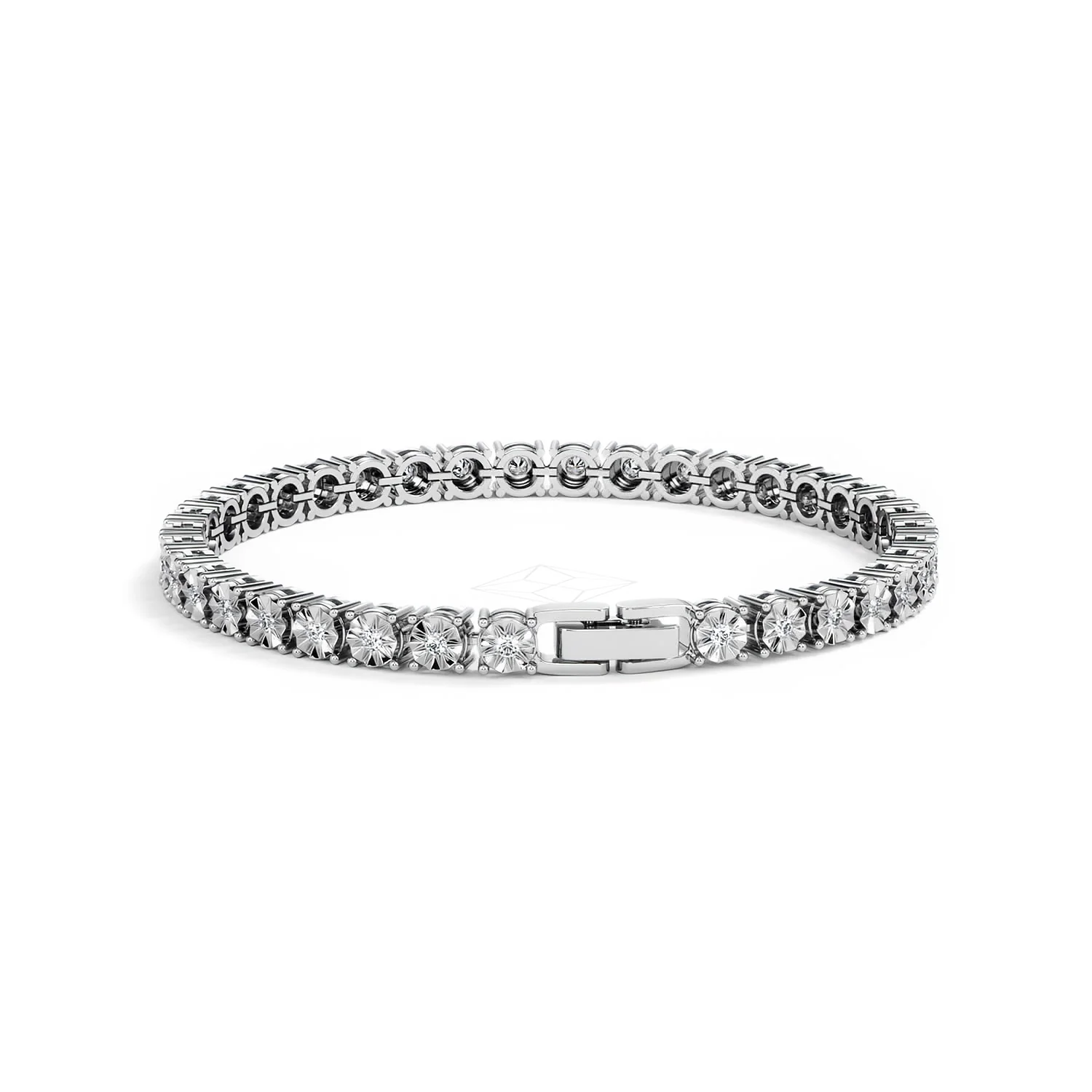 Brilliance Lab Silver Diamond Set 1.00ct Tennis Bracelet - Image 51