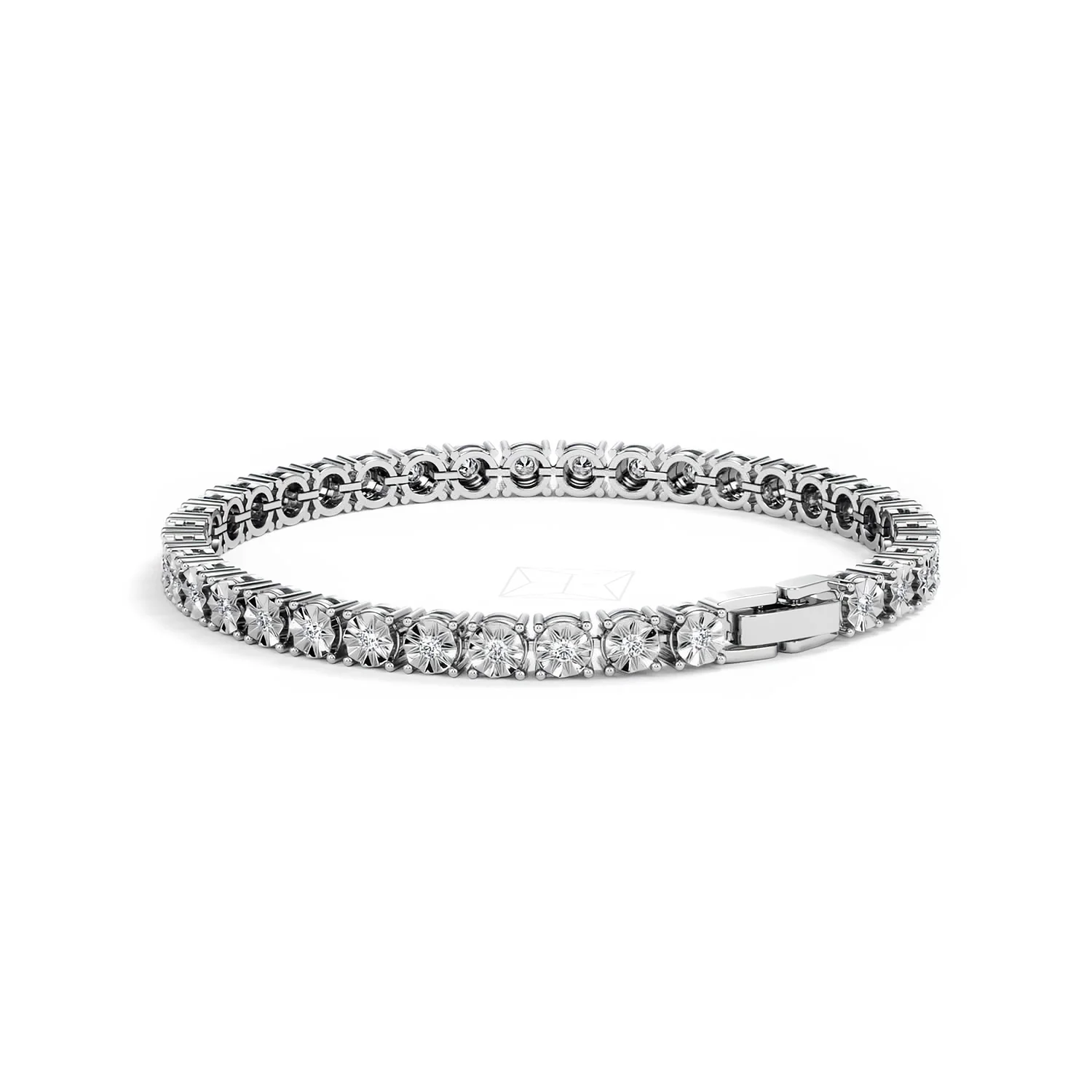 Brilliance Lab Silver Diamond Set 1.00ct Tennis Bracelet - Image 57