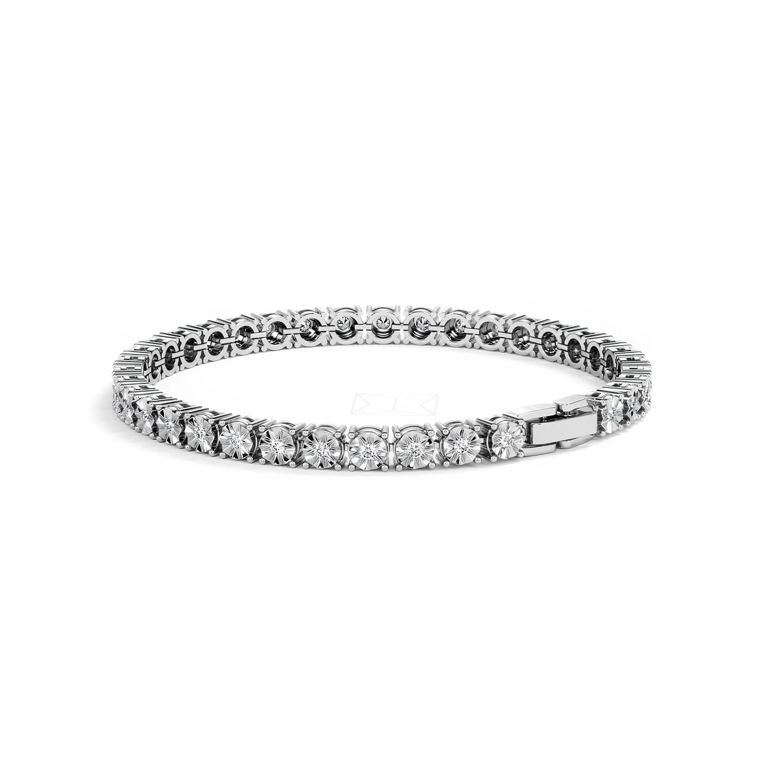 Brilliance Lab Silver Diamond Set 1.00ct Tennis Bracelet - Image 58
