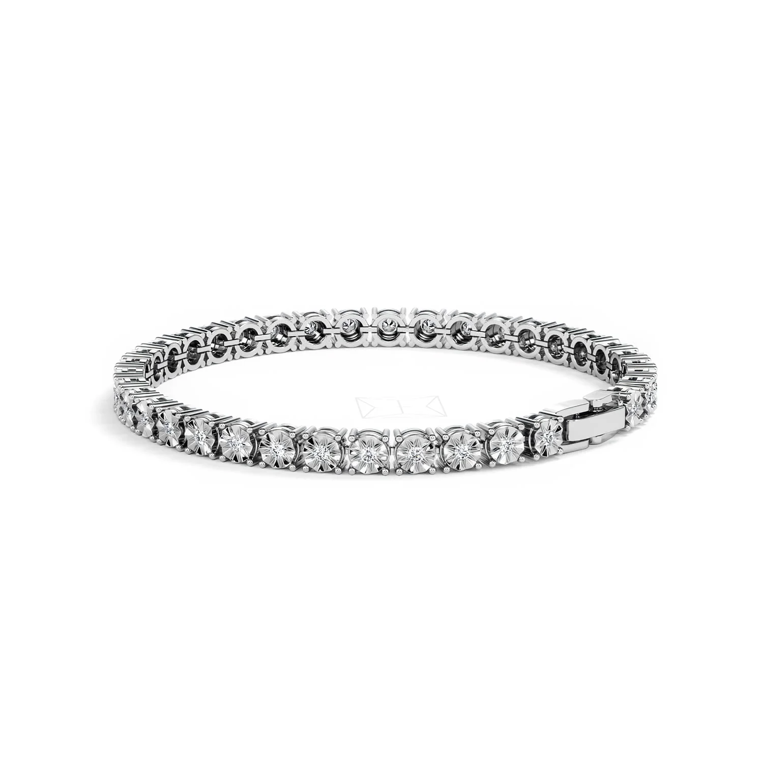 Brilliance Lab Silver Diamond Set 1.00ct Tennis Bracelet - Image 60