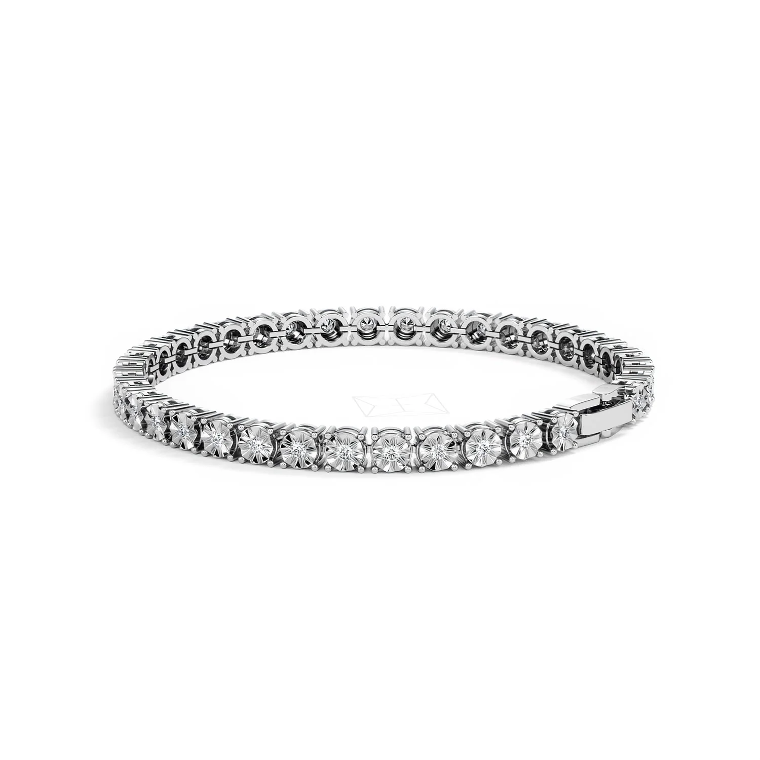 Brilliance Lab Silver Diamond Set 1.00ct Tennis Bracelet - Image 61