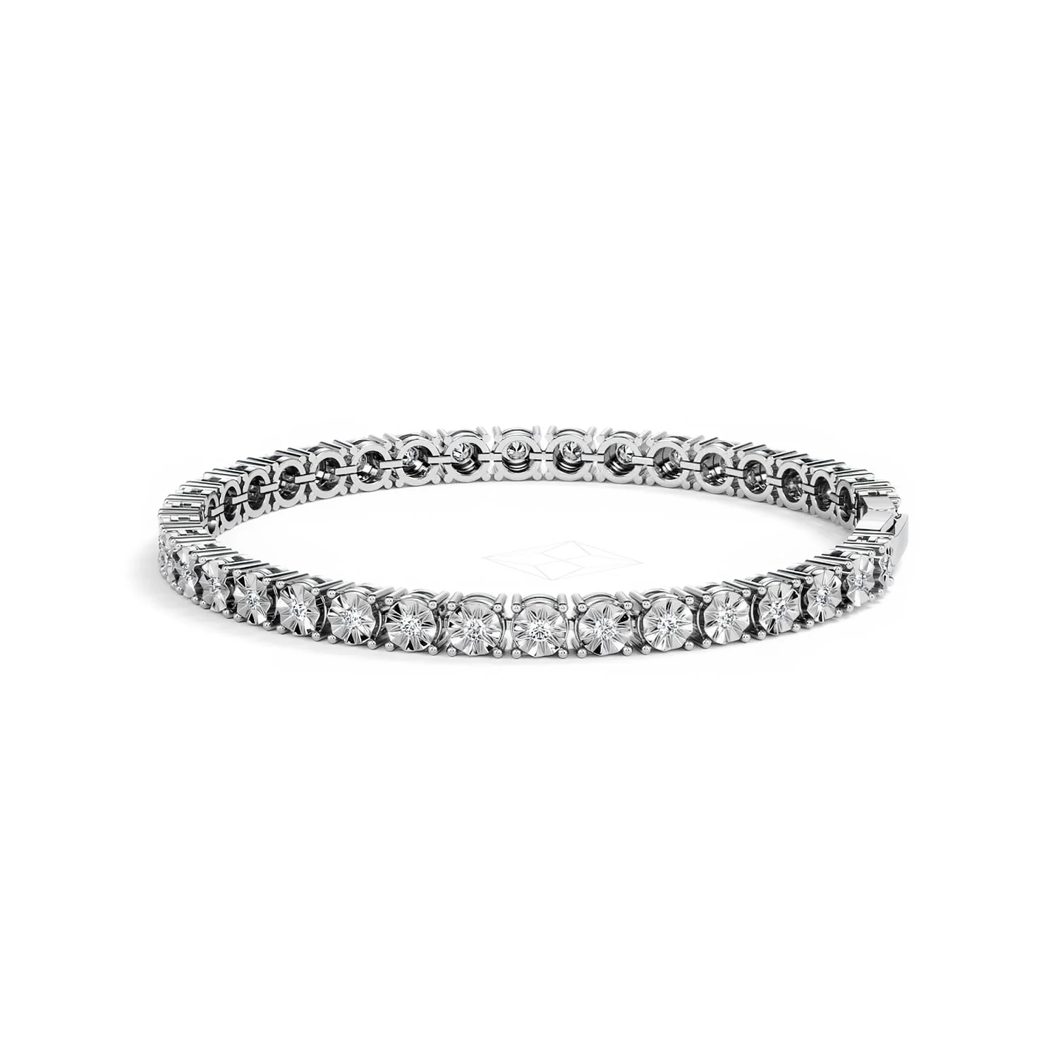 Brilliance Lab Silver Diamond Set 1.00ct Tennis Bracelet - Image 67