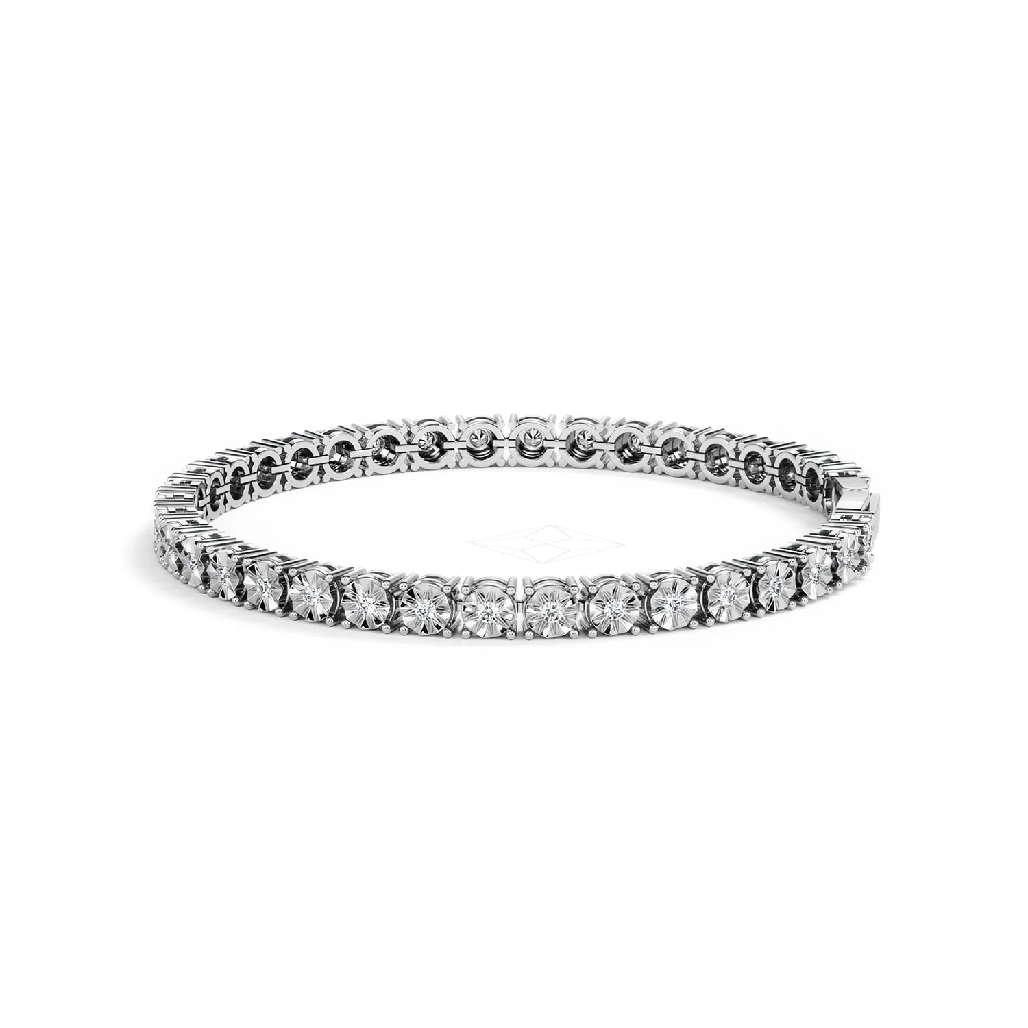 Brilliance Lab Silver Diamond Set 1.00ct Tennis Bracelet - Image 68
