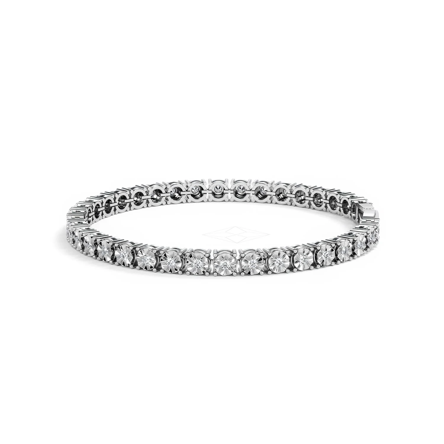 Brilliance Lab Silver Diamond Set 1.00ct Tennis Bracelet - Image 69