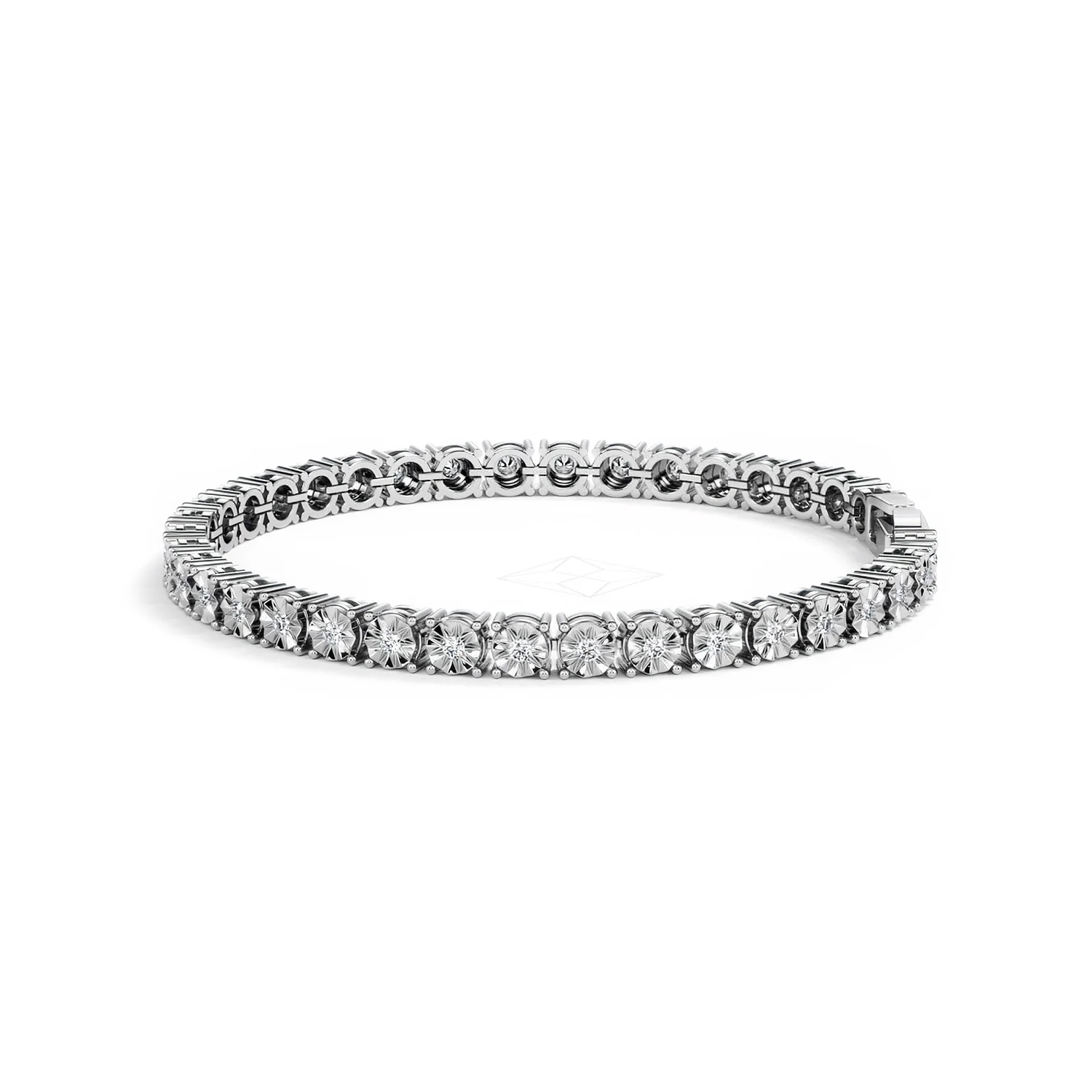 Brilliance Lab Silver Diamond Set 1.00ct Tennis Bracelet - Image 70