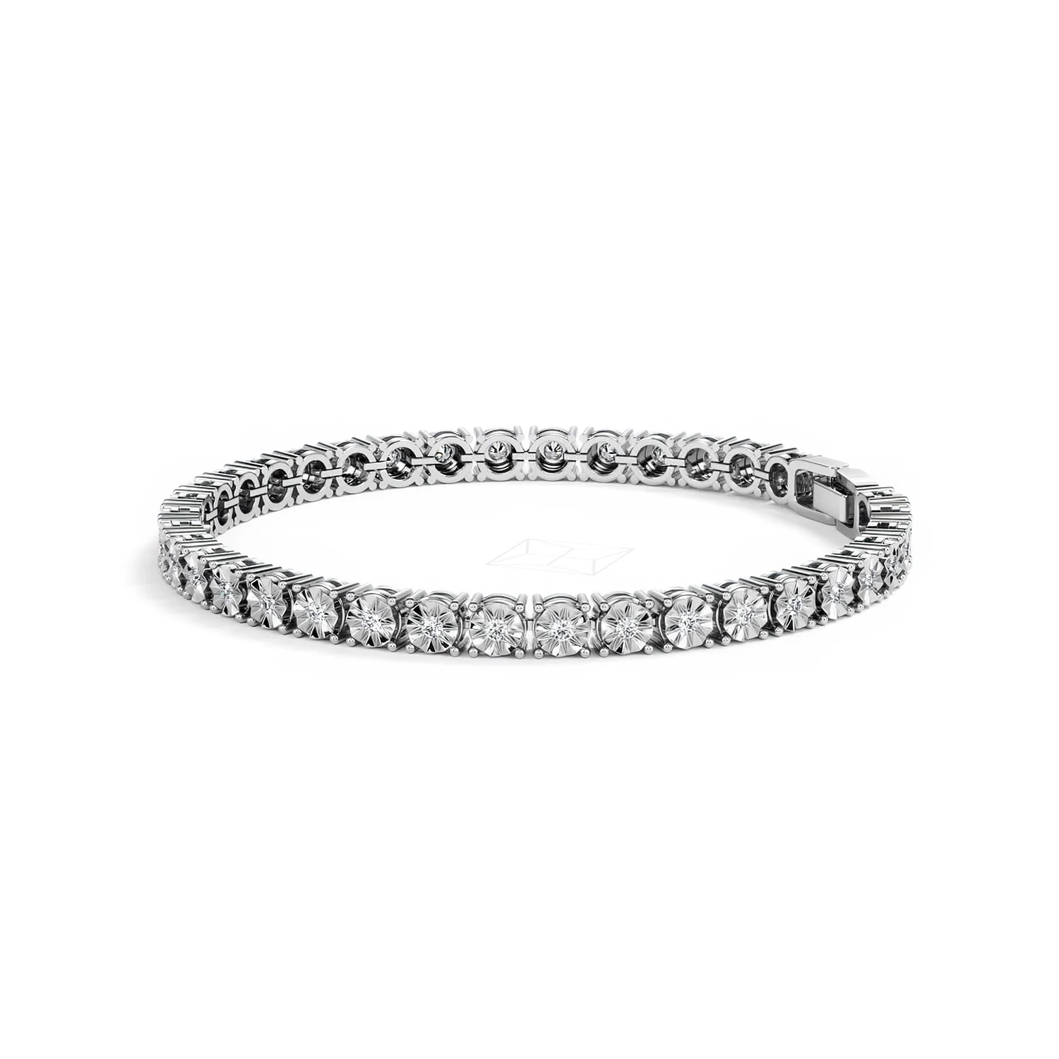 Brilliance Lab Silver Diamond Set 1.00ct Tennis Bracelet - Image 74