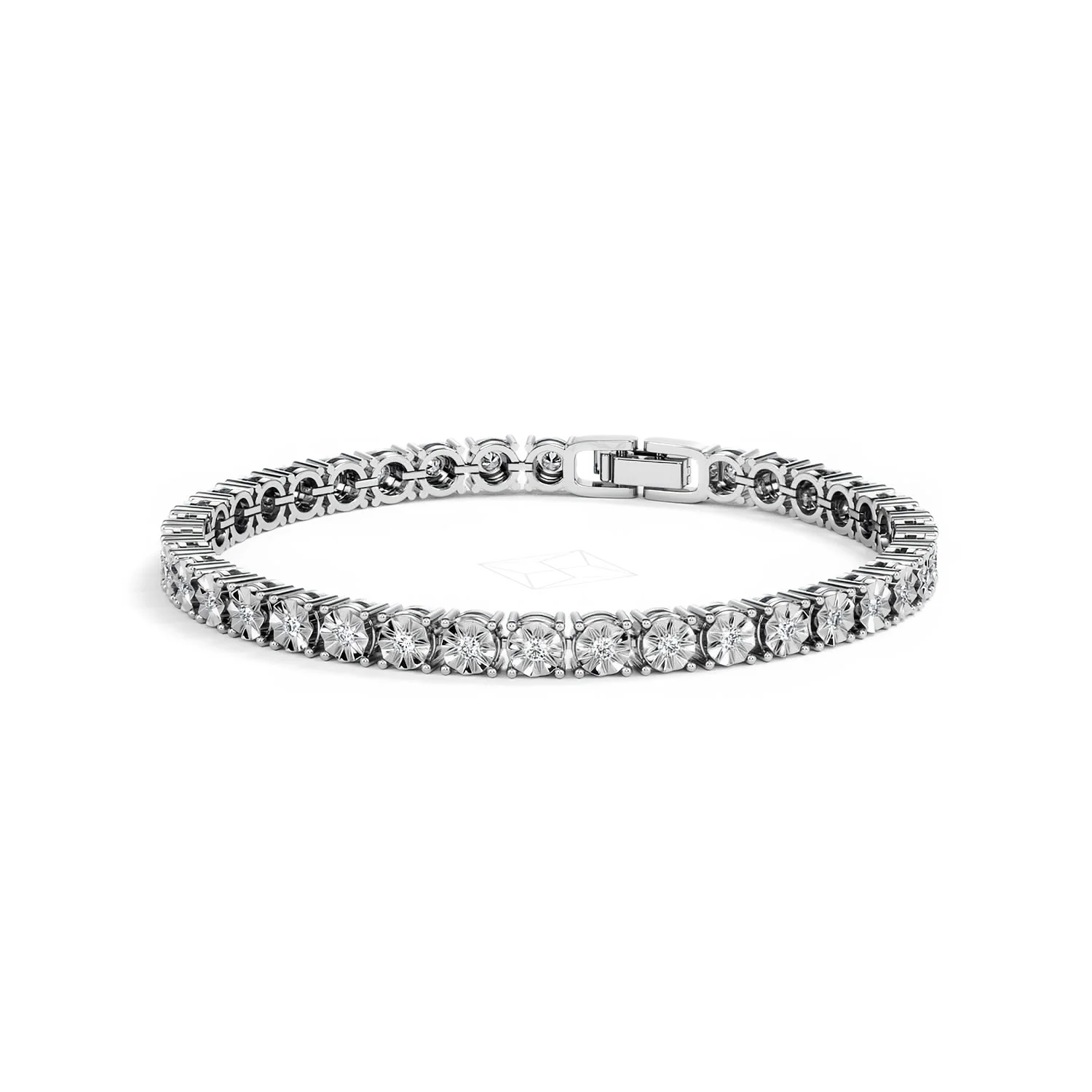 Brilliance Lab Silver Diamond Set 1.00ct Tennis Bracelet - Image 85