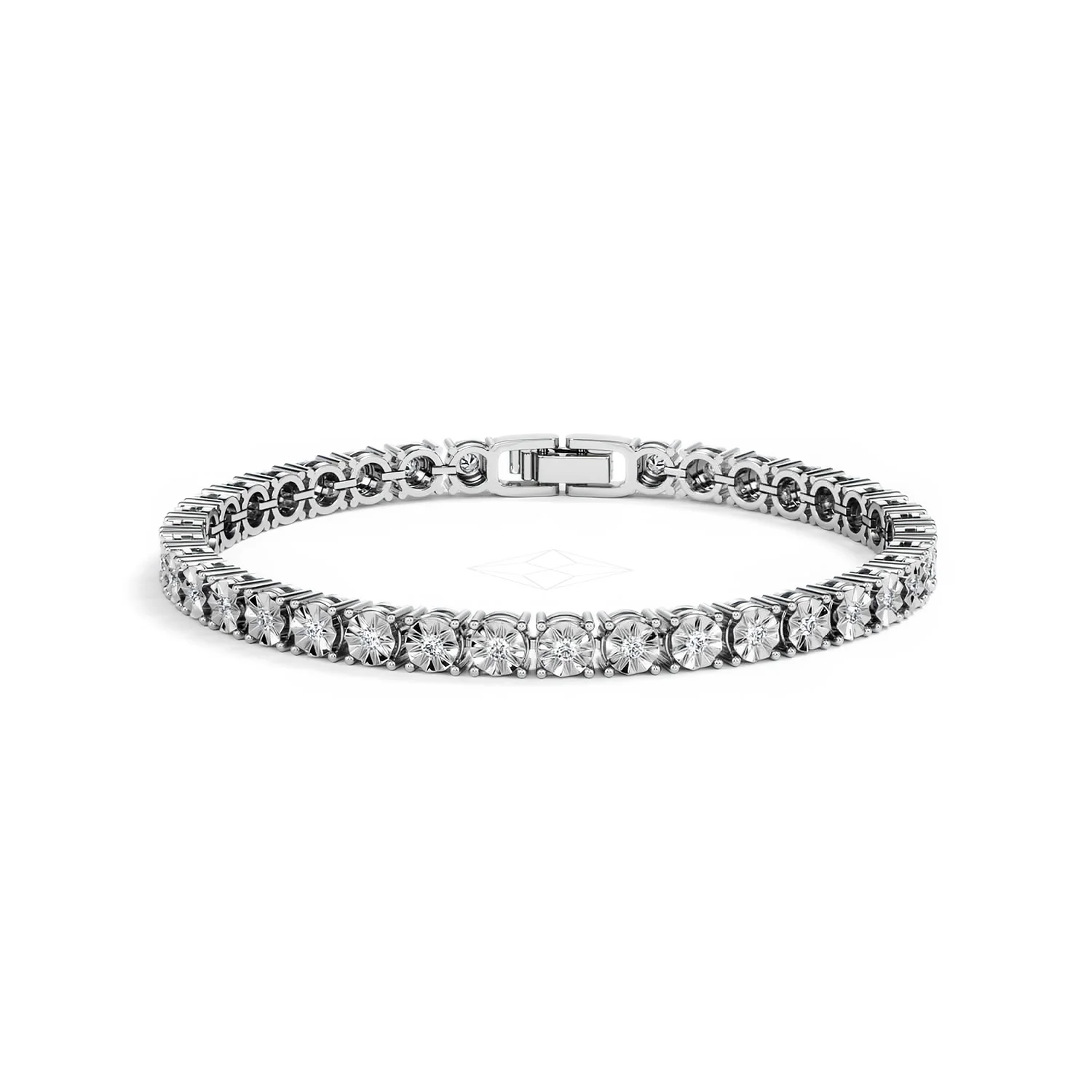 Brilliance Lab Silver Diamond Set 1.00ct Tennis Bracelet - Image 88