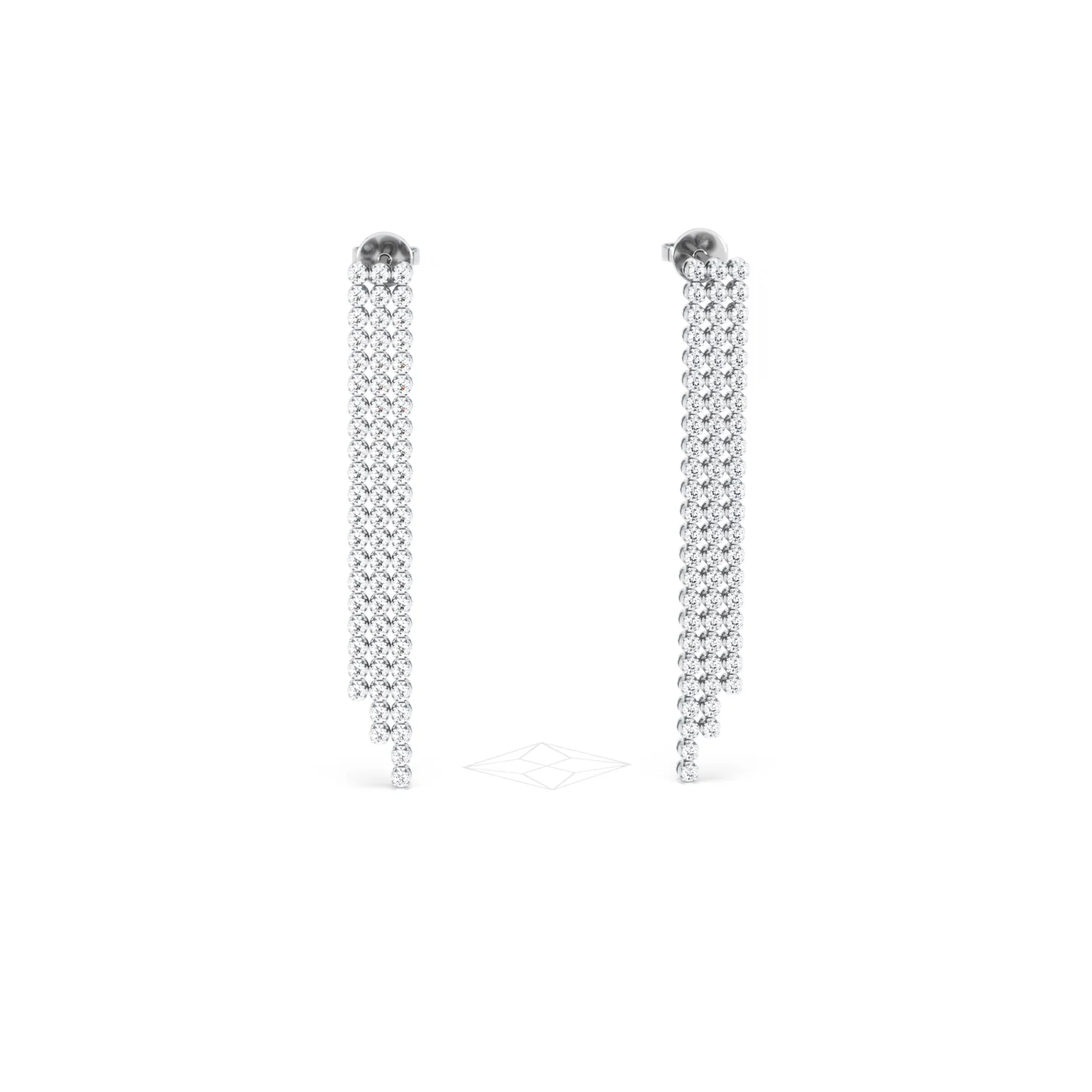 Soirée 1.75ct Round Cut Lab Diamond Drop Earrings in 18K White Gold - Image 10