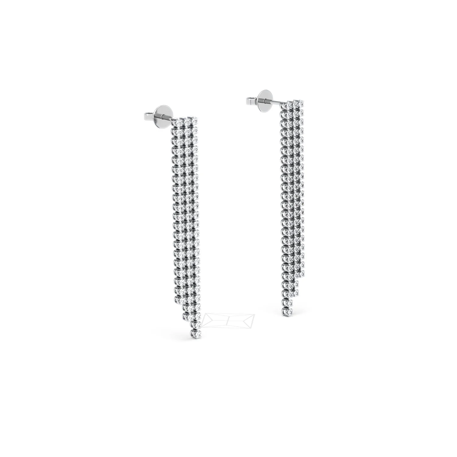 Soirée 1.75ct Round Cut Lab Diamond Drop Earrings in 18K White Gold - Image 18