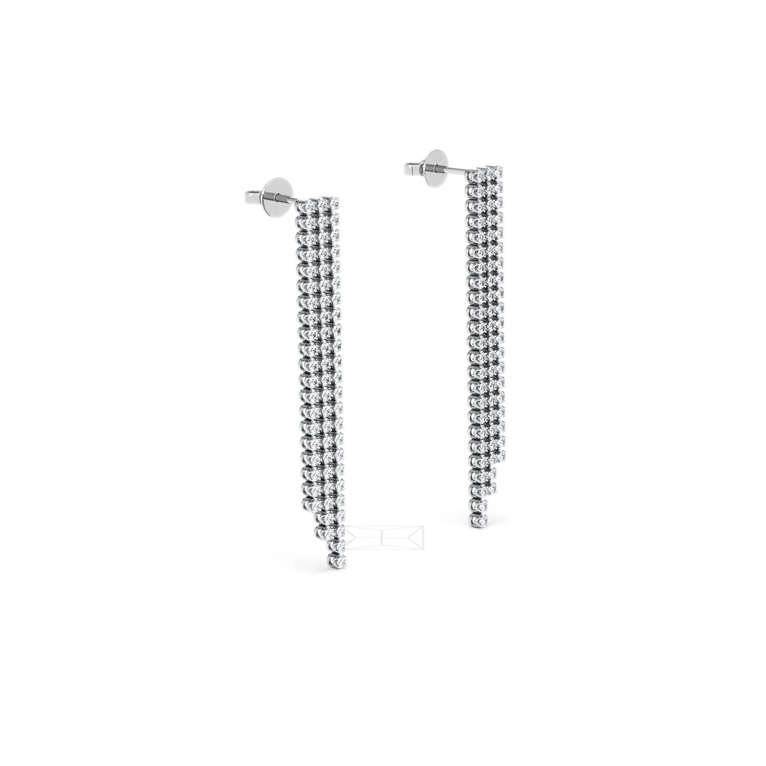 Soirée 1.75ct Round Cut Lab Diamond Drop Earrings in 18K White Gold - Image 19