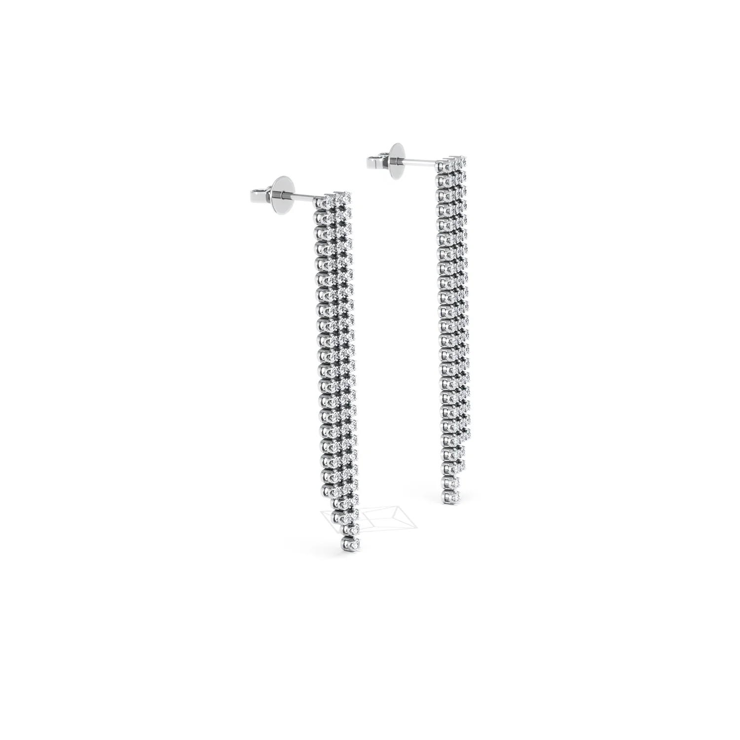 Soirée 1.75ct Round Cut Lab Diamond Drop Earrings in 18K White Gold - Image 22