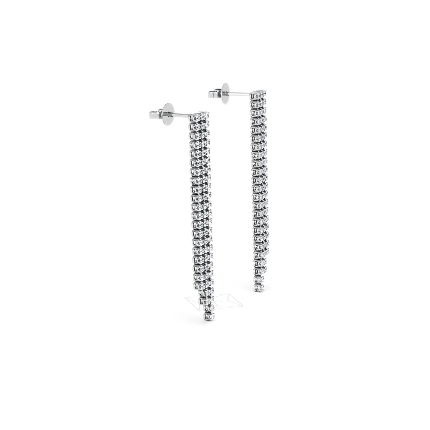 Soirée 1.75ct Round Cut Lab Diamond Drop Earrings in 18K White Gold - Image 23