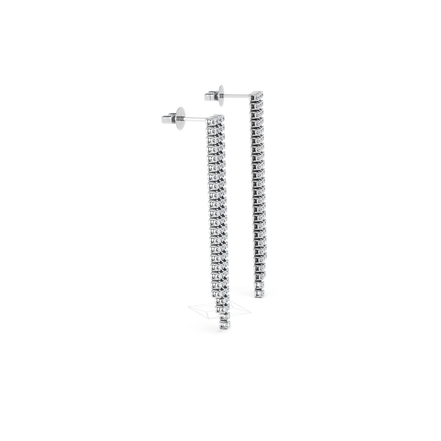 Soirée 1.75ct Round Cut Lab Diamond Drop Earrings in 18K White Gold - Image 25