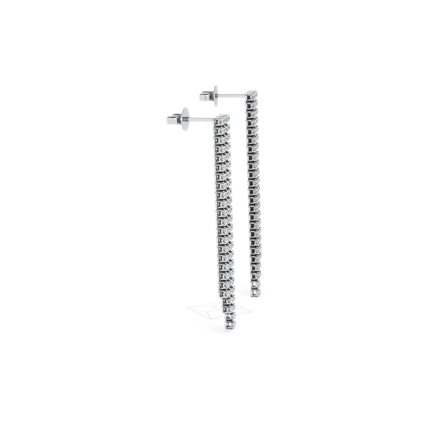 Soirée 1.75ct Round Cut Lab Diamond Drop Earrings in 18K White Gold - Image 26