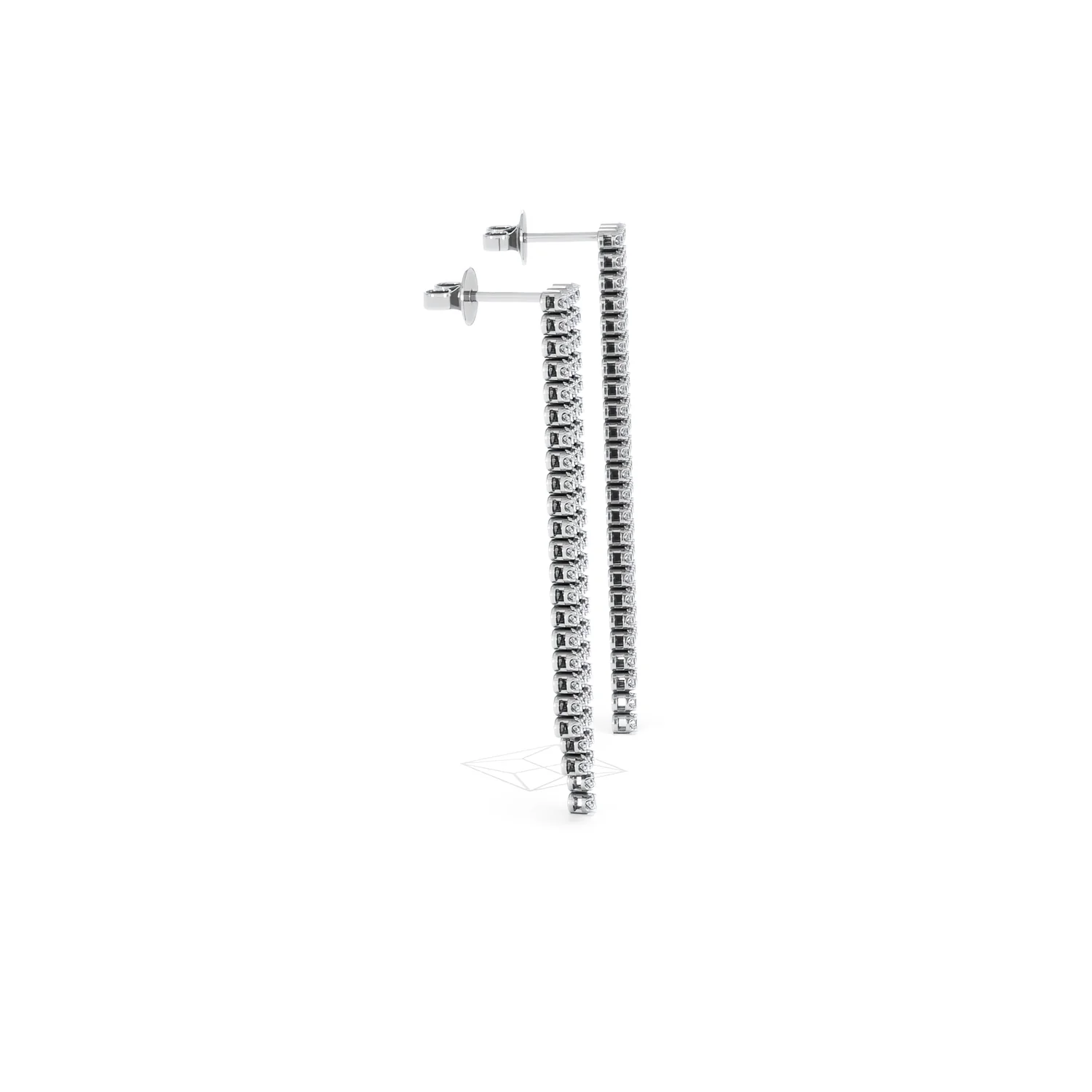 Soirée 1.75ct Round Cut Lab Diamond Drop Earrings in 18K White Gold - Image 27