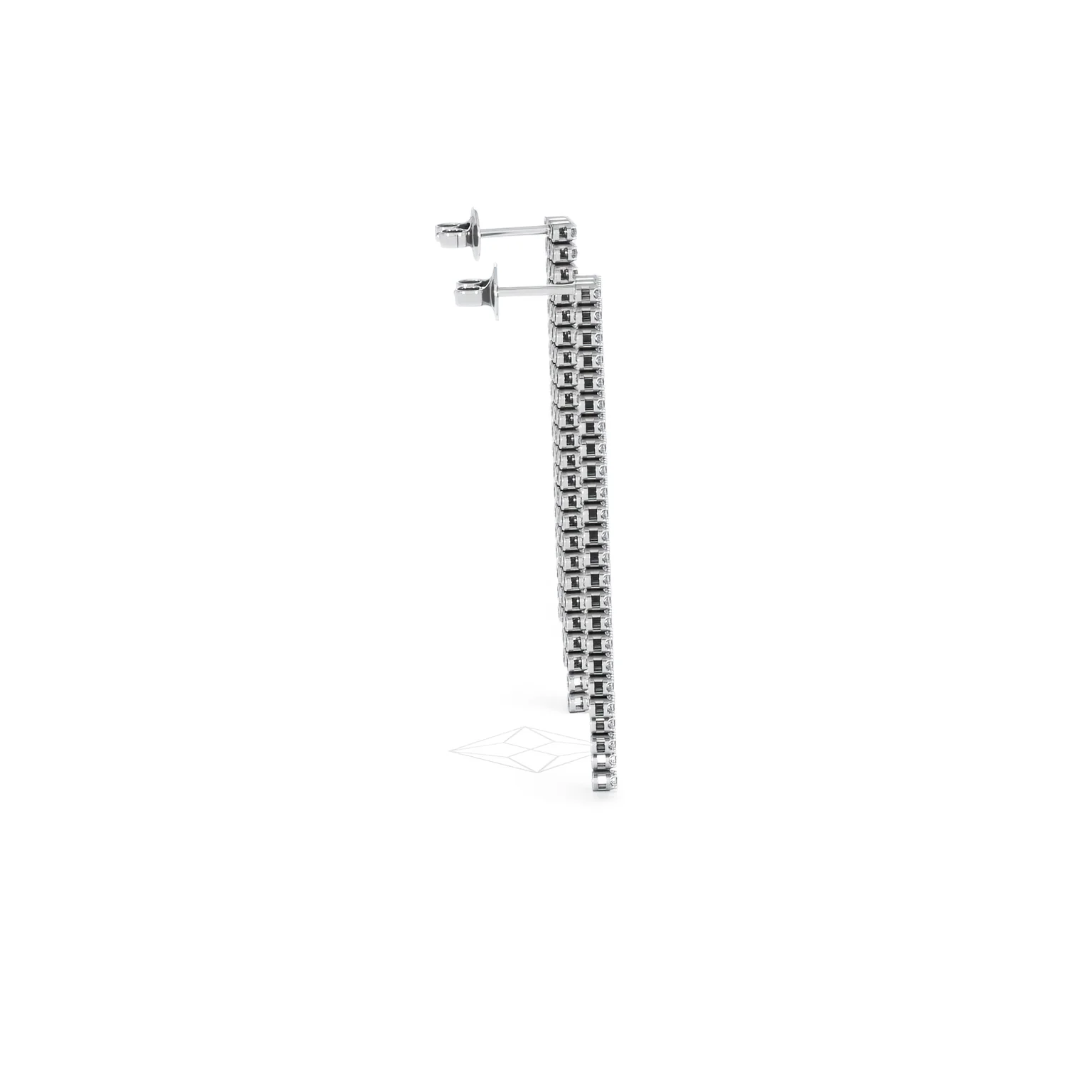 Soirée 1.75ct Round Cut Lab Diamond Drop Earrings in 18K White Gold - Image 30