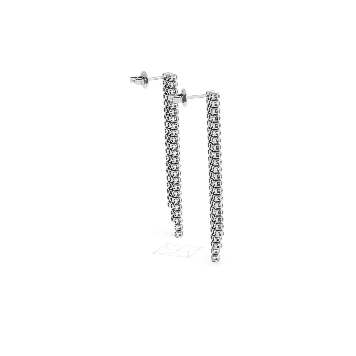Soirée 1.75ct Round Cut Lab Diamond Drop Earrings in 18K White Gold - Image 34