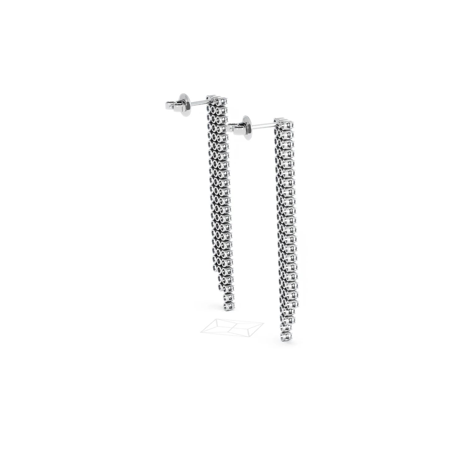 Soirée 1.75ct Round Cut Lab Diamond Drop Earrings in 18K White Gold - Image 35
