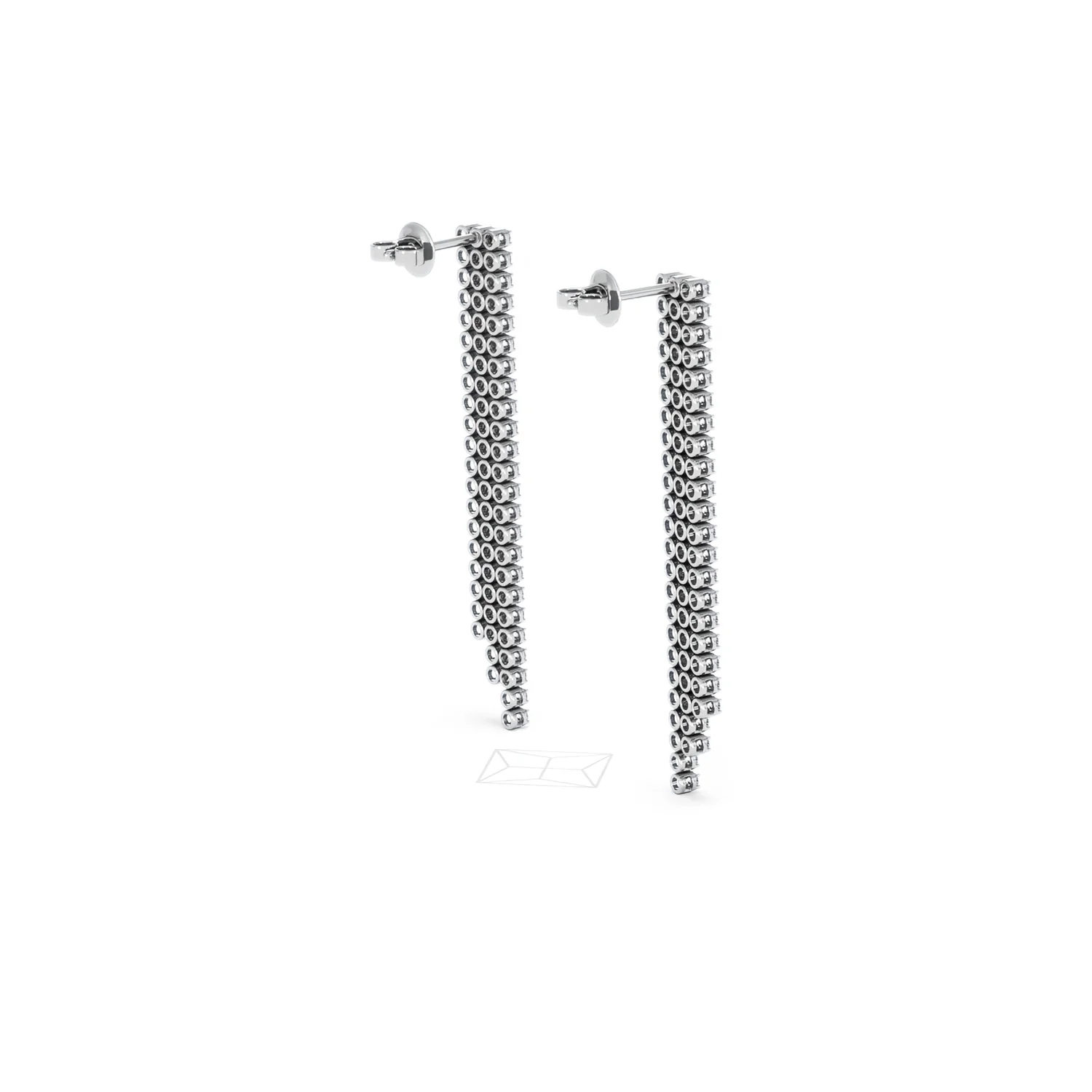 Soirée 1.75ct Round Cut Lab Diamond Drop Earrings in 18K White Gold - Image 37