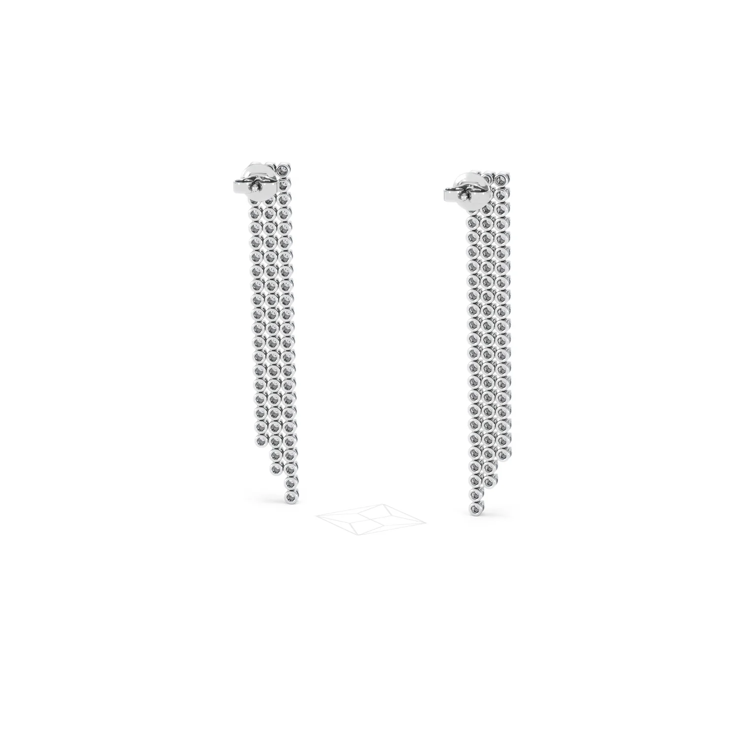 Soirée 1.75ct Round Cut Lab Diamond Drop Earrings in 18K White Gold - Image 46