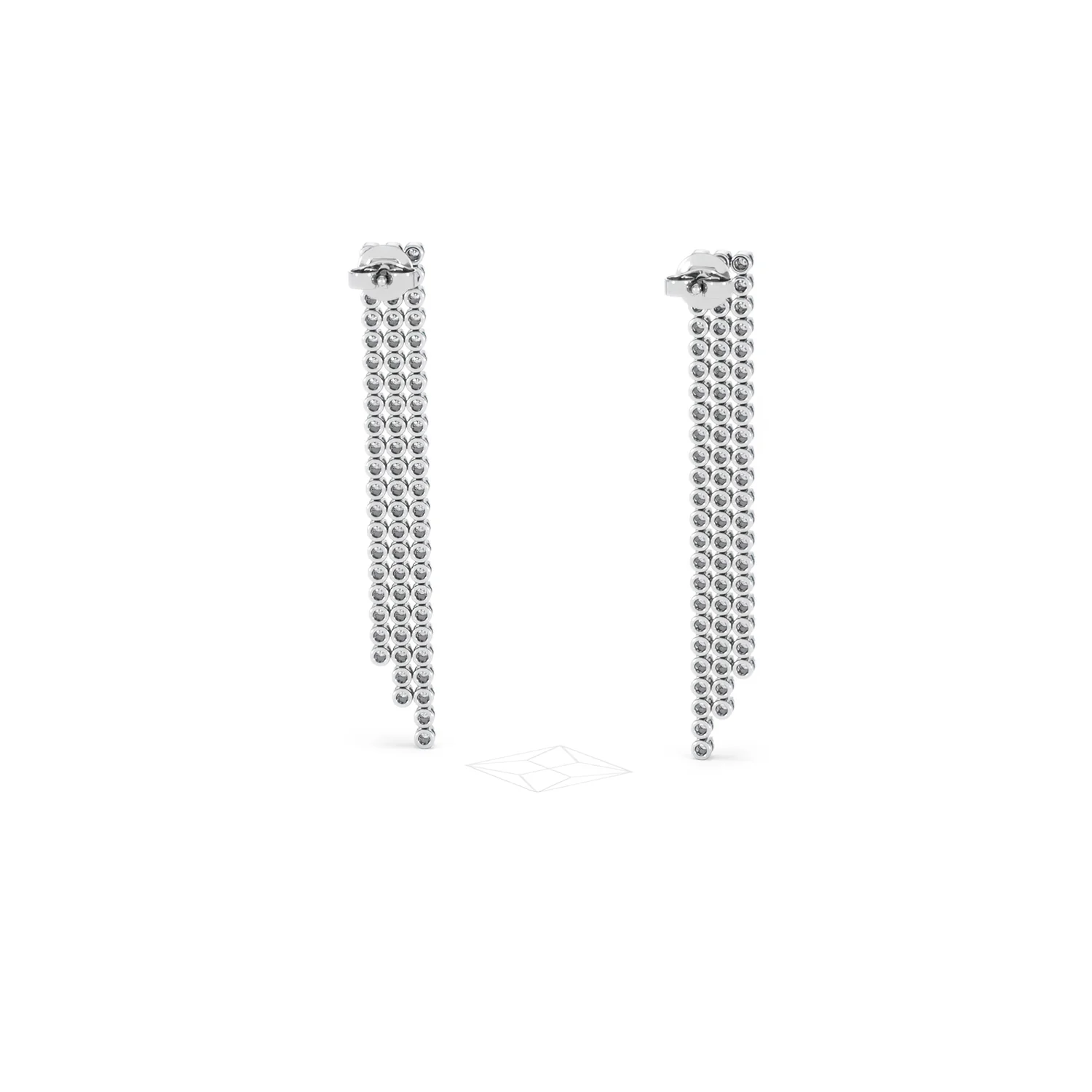 Soirée 1.75ct Round Cut Lab Diamond Drop Earrings in 18K White Gold - Image 47