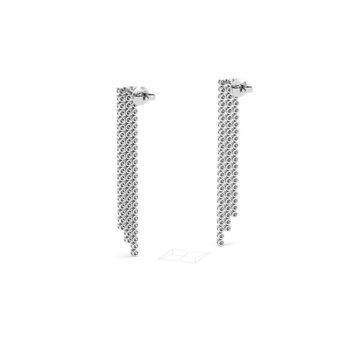 Soirée 1.75ct Round Cut Lab Diamond Drop Earrings in 18K White Gold - Image 54