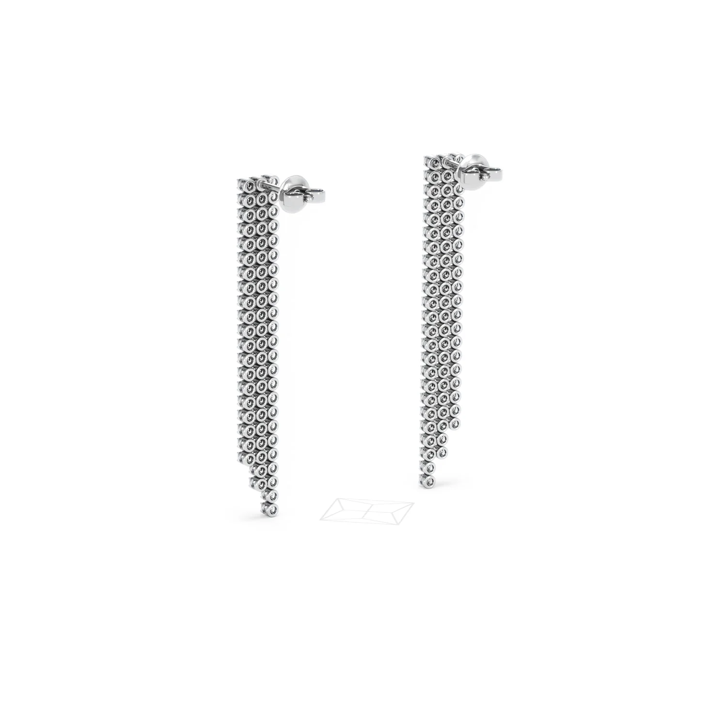 Soirée 1.75ct Round Cut Lab Diamond Drop Earrings in 18K White Gold - Image 56