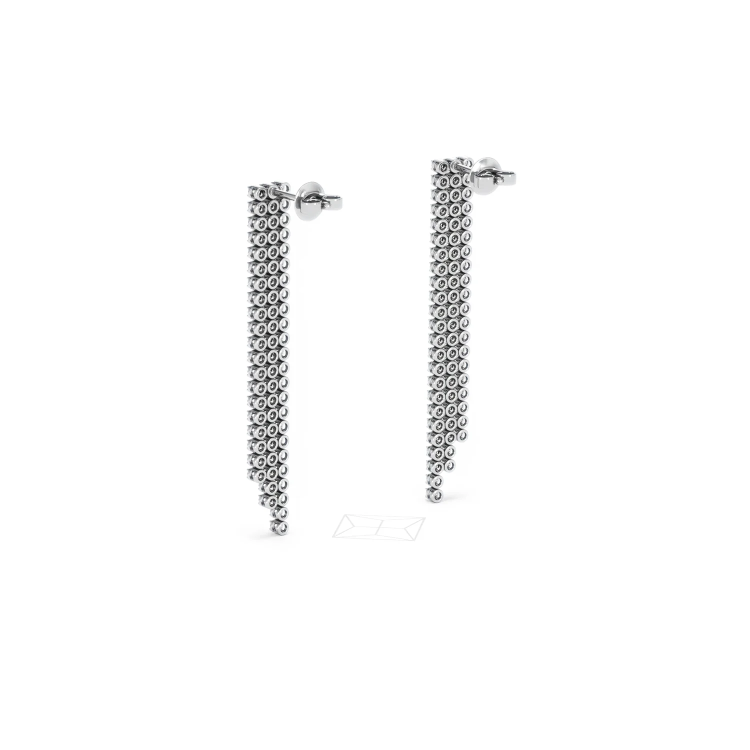 Soirée 1.75ct Round Cut Lab Diamond Drop Earrings in 18K White Gold - Image 57