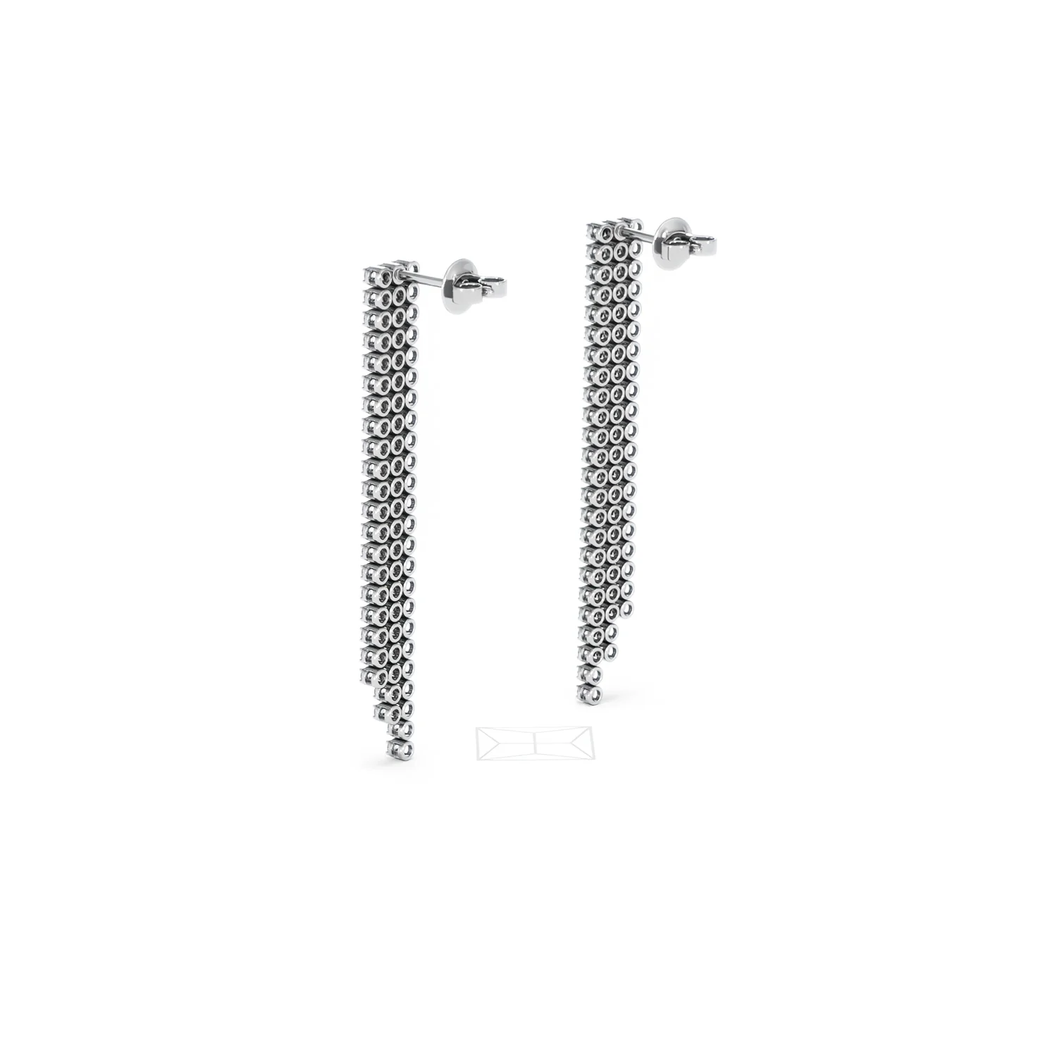 Soirée 1.75ct Round Cut Lab Diamond Drop Earrings in 18K White Gold - Image 59
